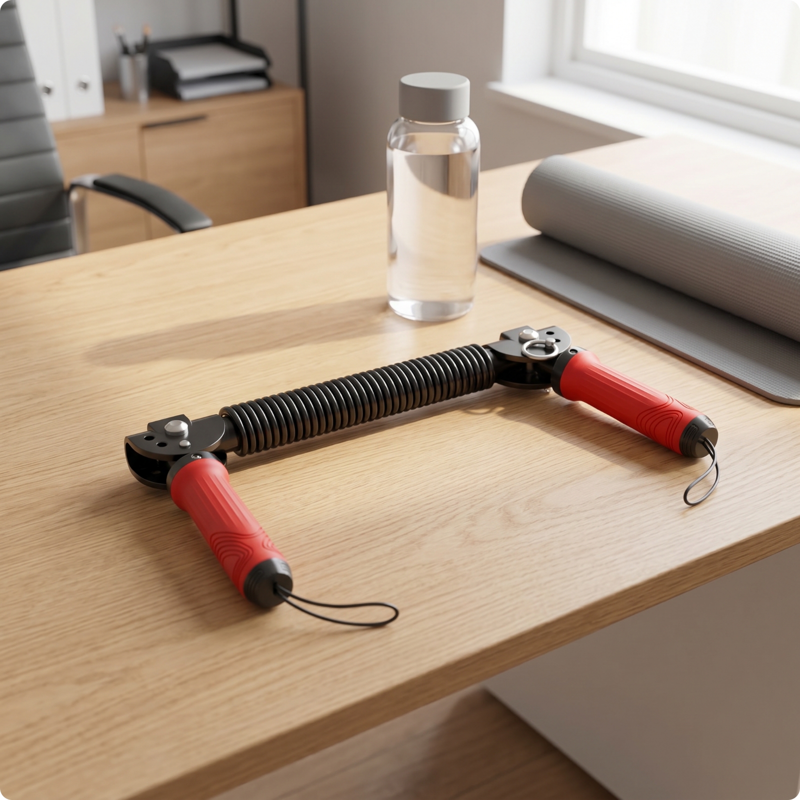 Spring Arm Exerciser Adjustable Power Twist Bar Bar Compact for Home Gym