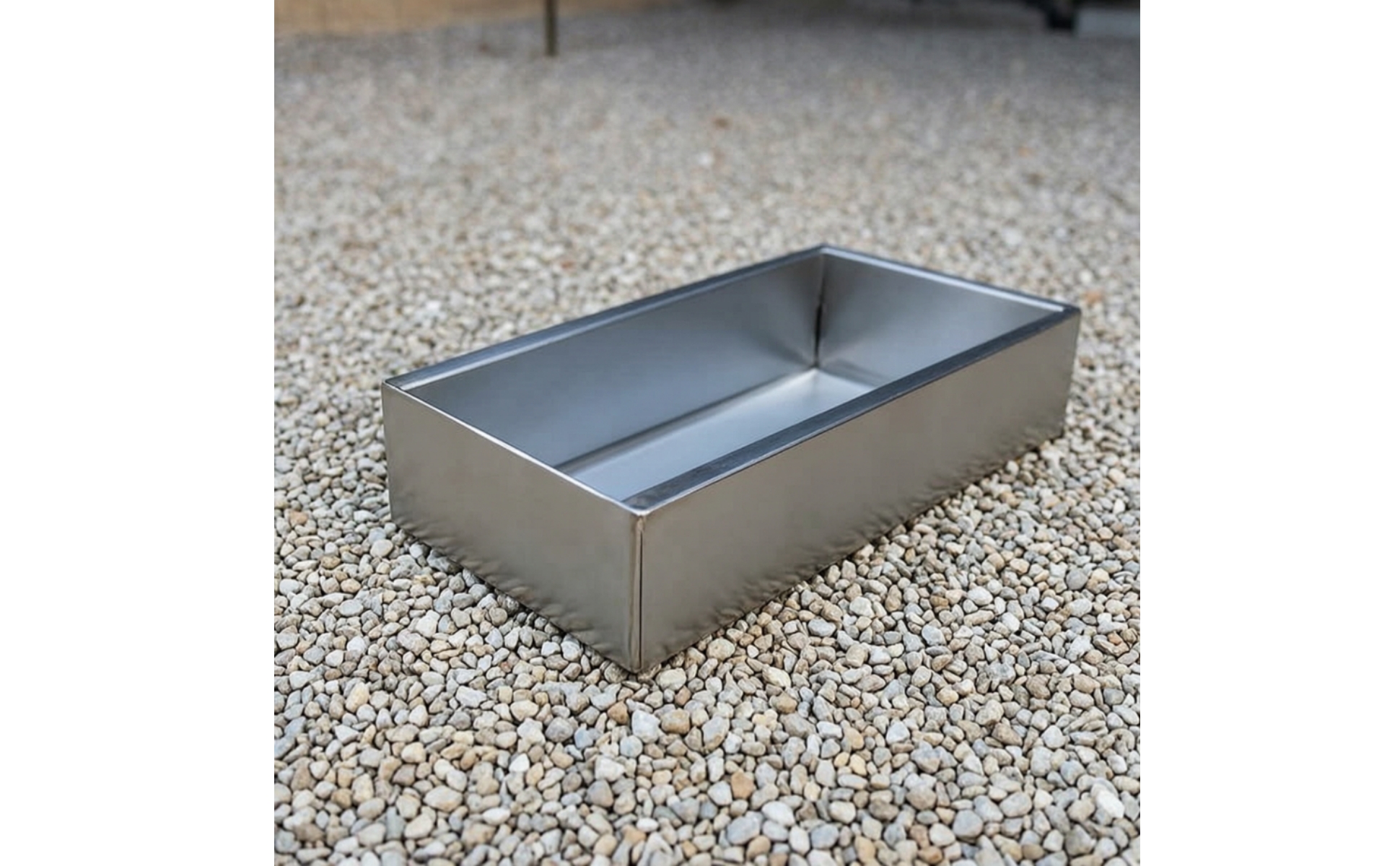 Chicken Feed Trough Stainless Steel Poultry Feed Trough Open-Top for Farm Yard