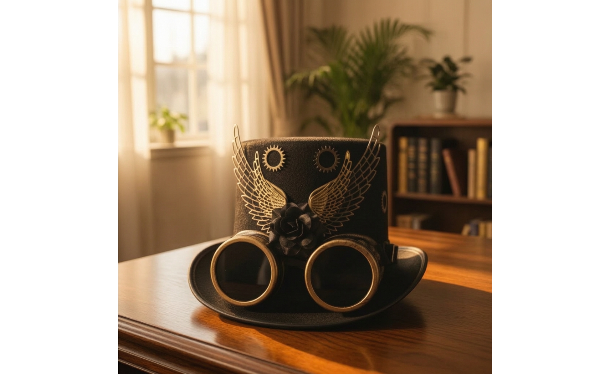 Steampunk Top Hat 19th-Century-inspiredInspired Top Hat with Goggles