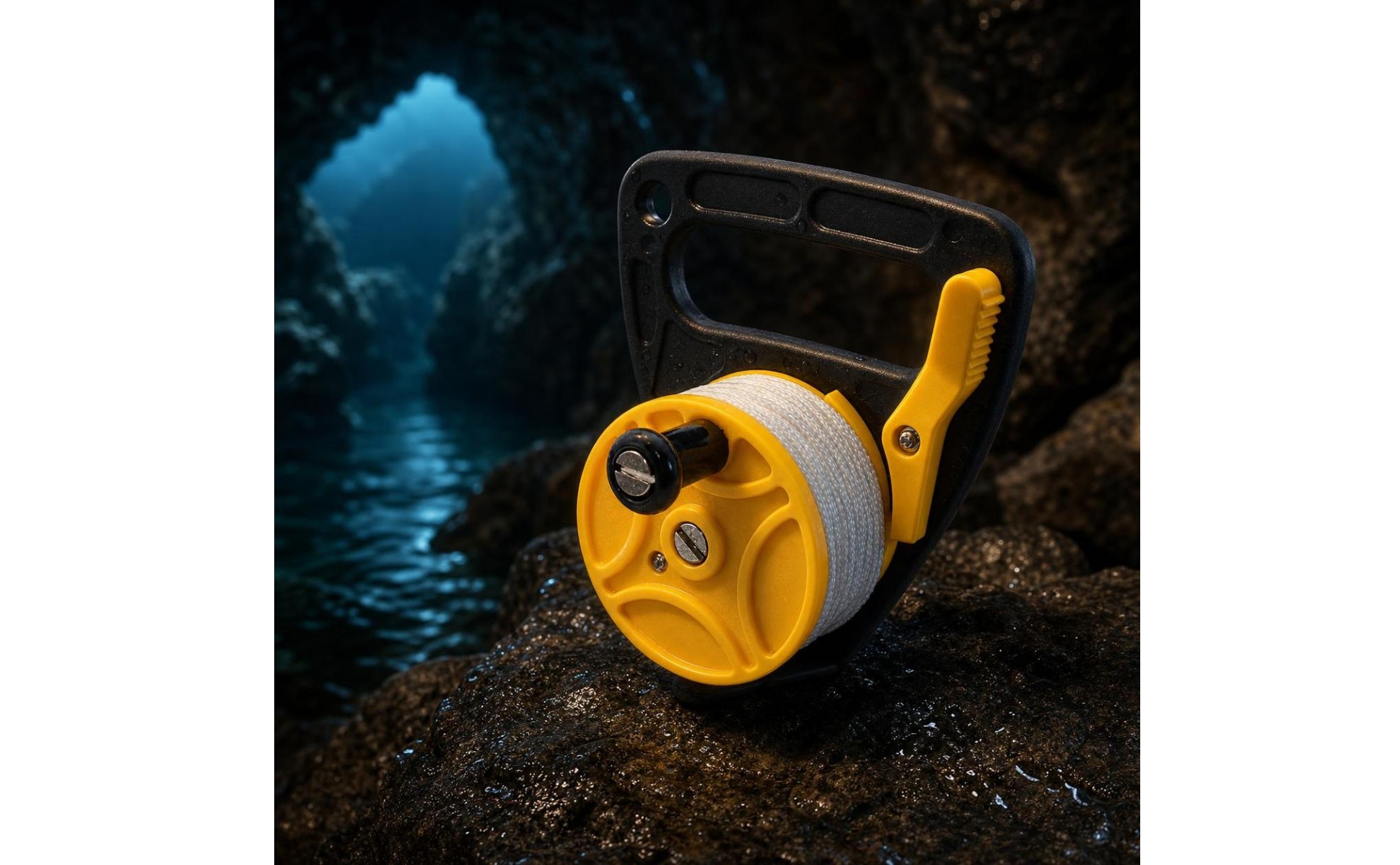 Scuba Diving Line Reel Hand-Held Dive Reel with Handle Compact for Cave Divers