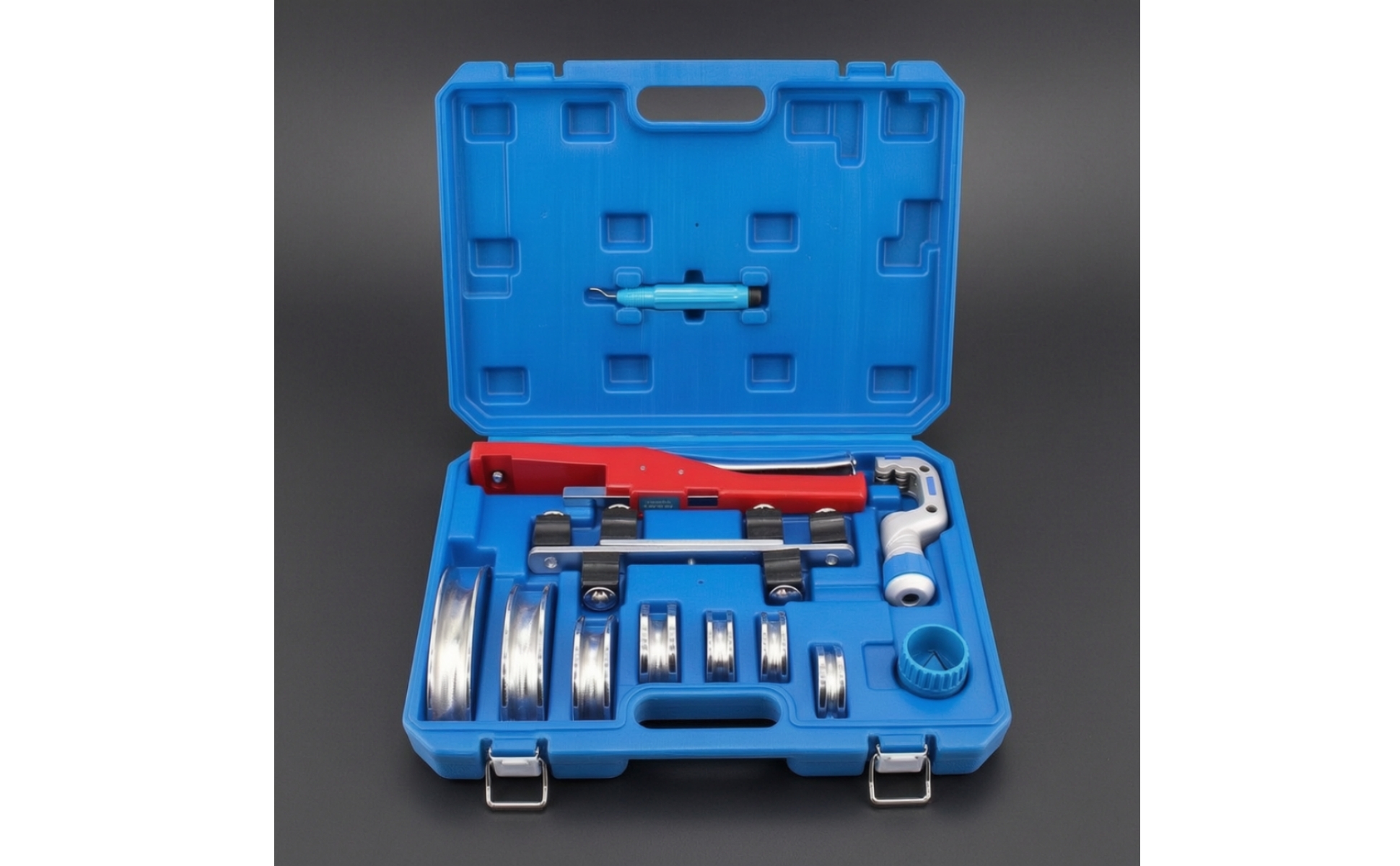 Pipe Bender Kit with Case 90-Degree Ratchet Pipe Bender Portable for Installers