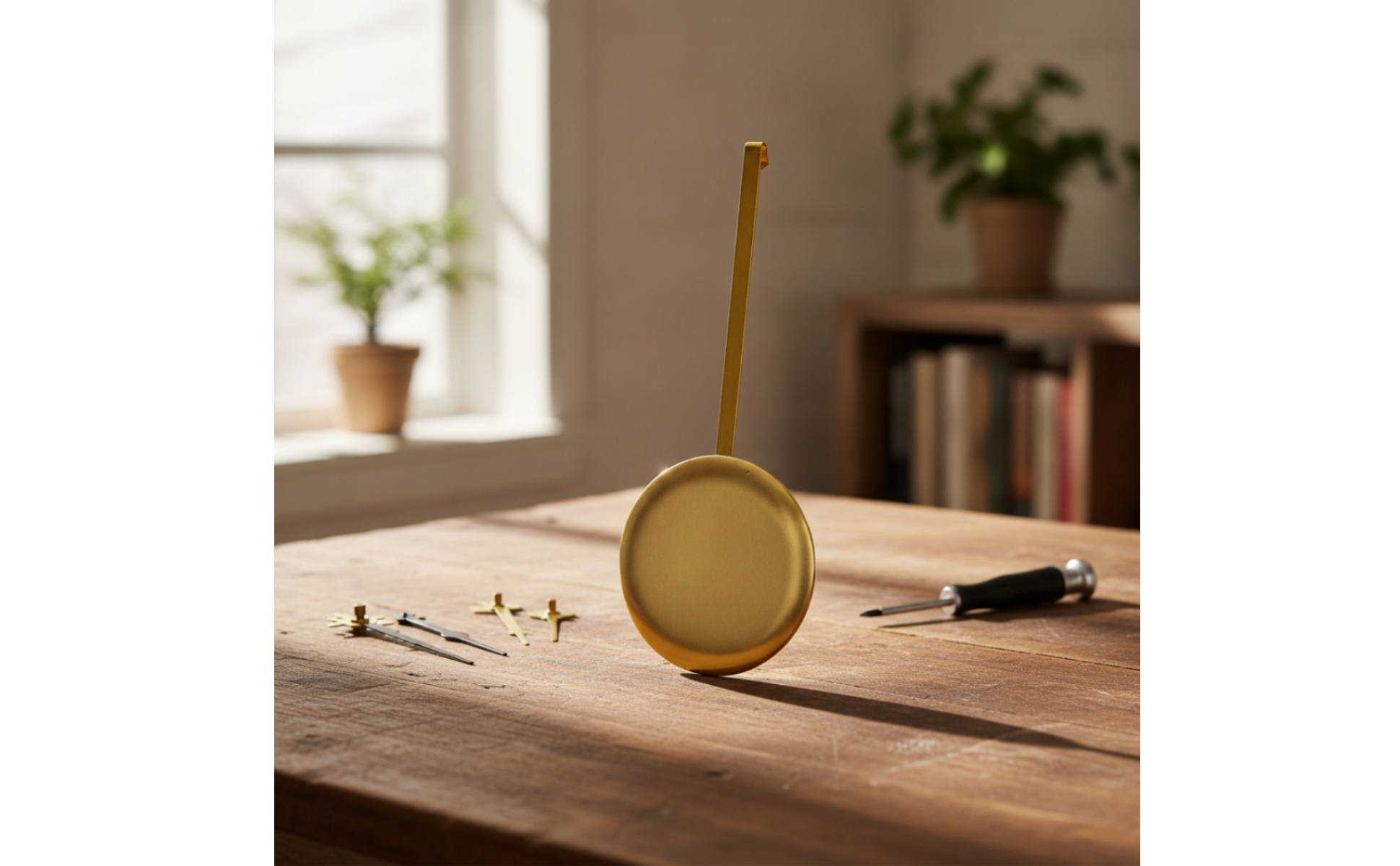 Clock Pendulum Gold-Tone Replacement Pendulum Decorative for DIY Projects