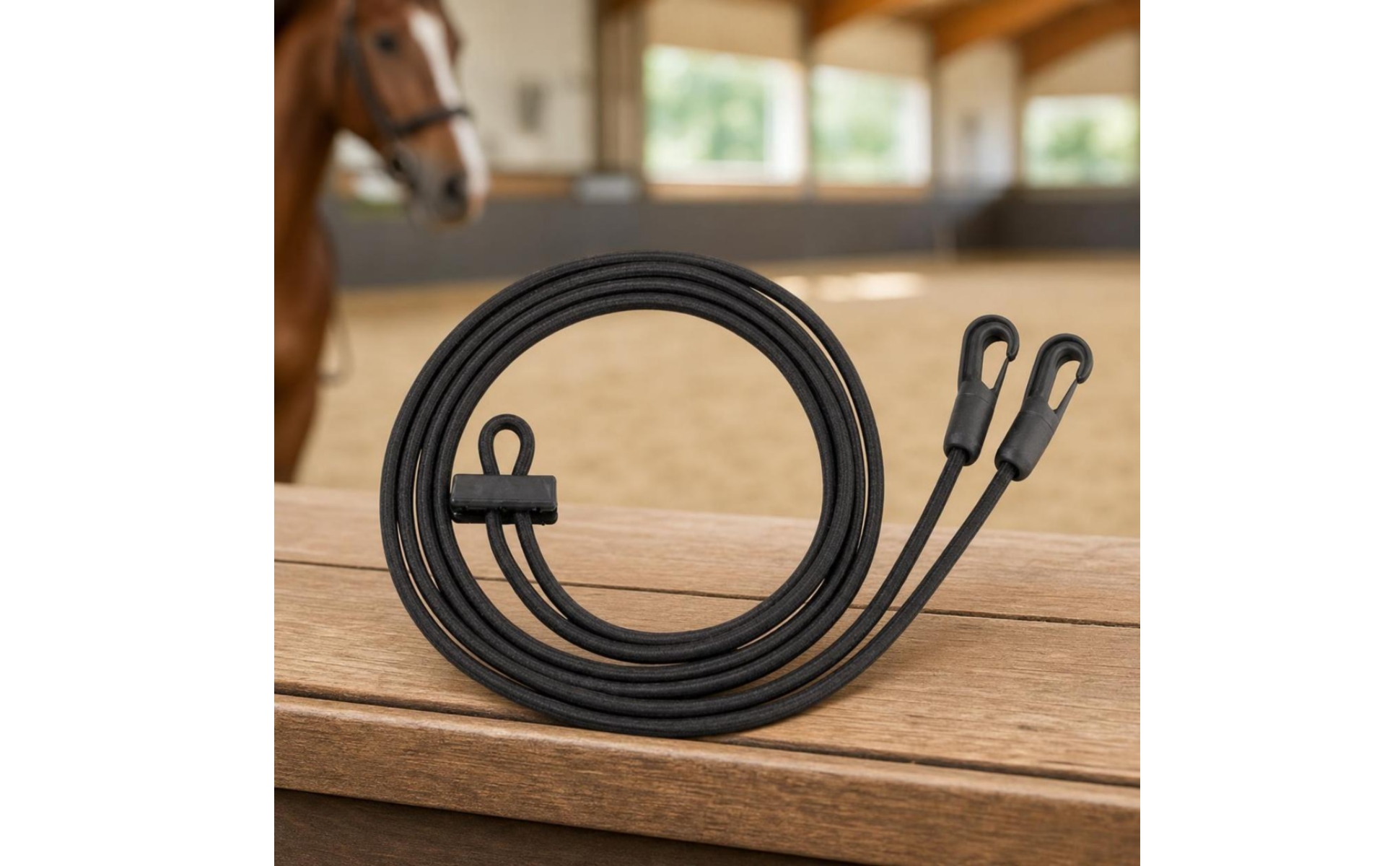 Elastischer Ausbinder mit Karabinerhaken elastisch elastischer Hilfszügel