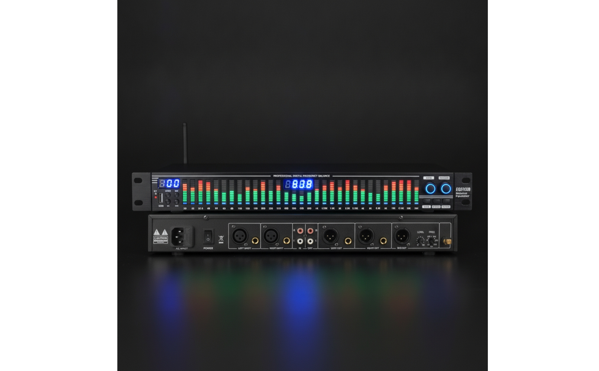 Égaliseur Numérique Rackable Égaliseur avec Sortie Caisson de Basses pour DJs