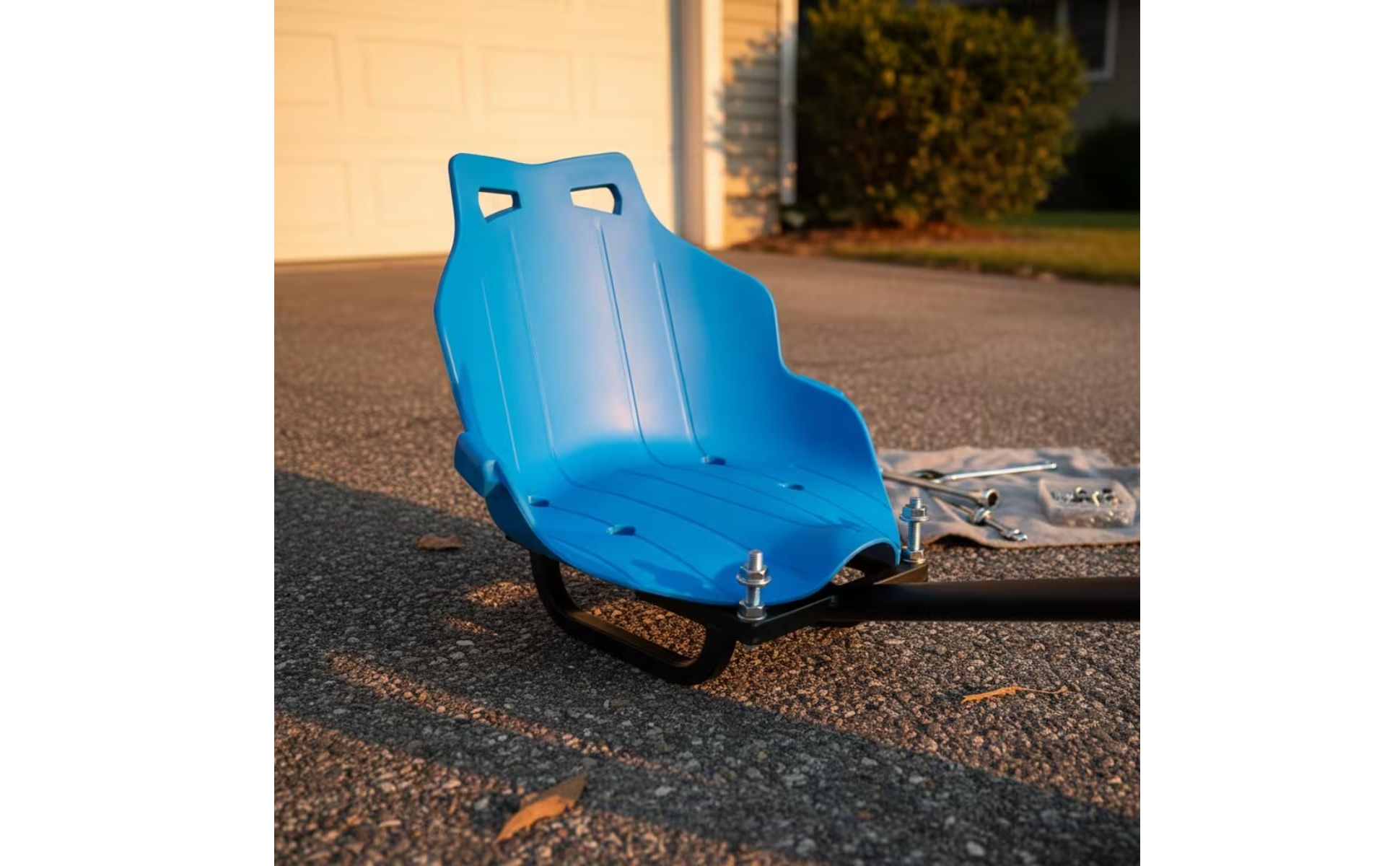 Drift Kart Seat Single-Piece Molded Plastic Seat Contoured for Balance Bikes