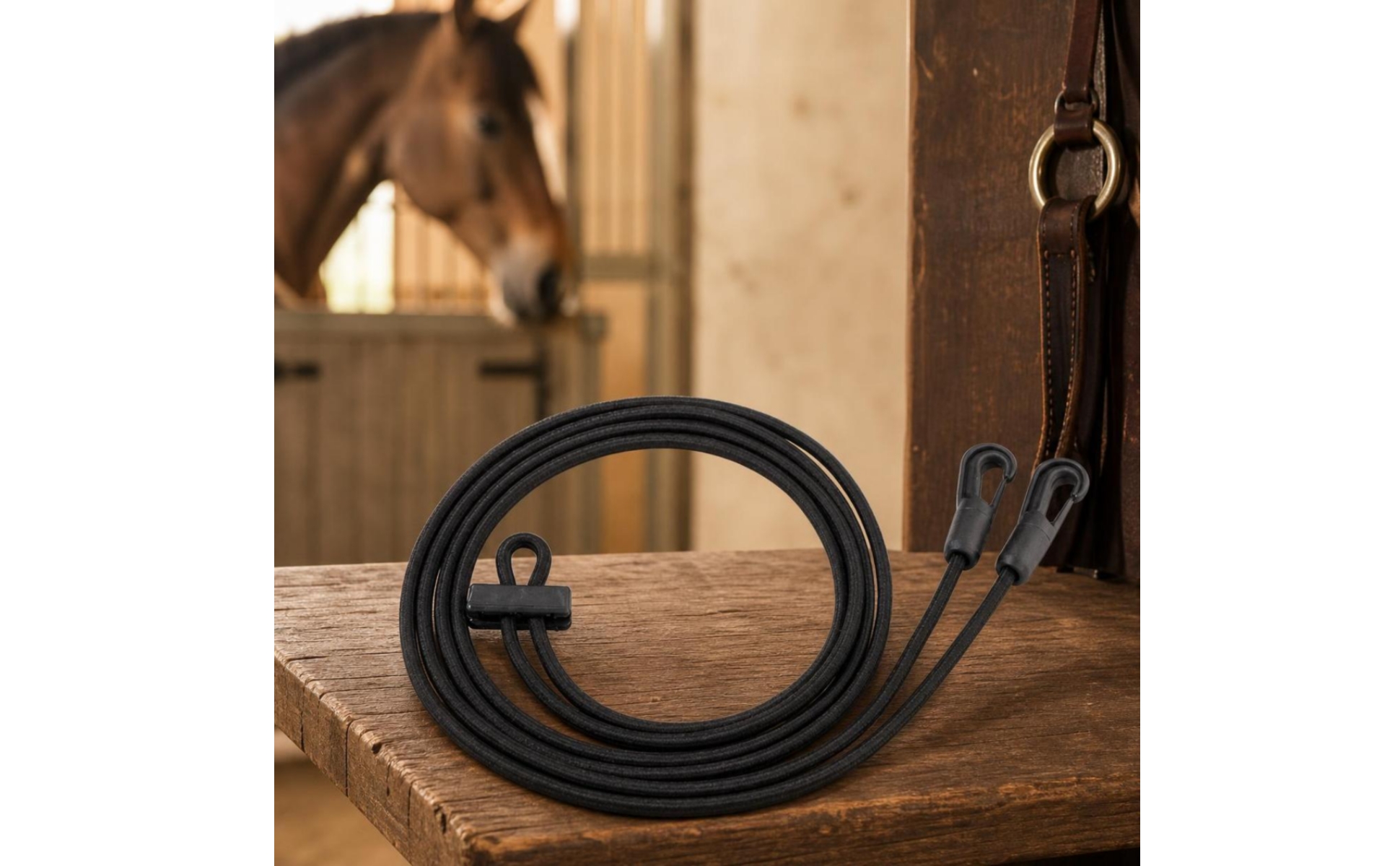 Elastischer Ausbinder mit Karabinerhaken elastisch elastischer Hilfszügel