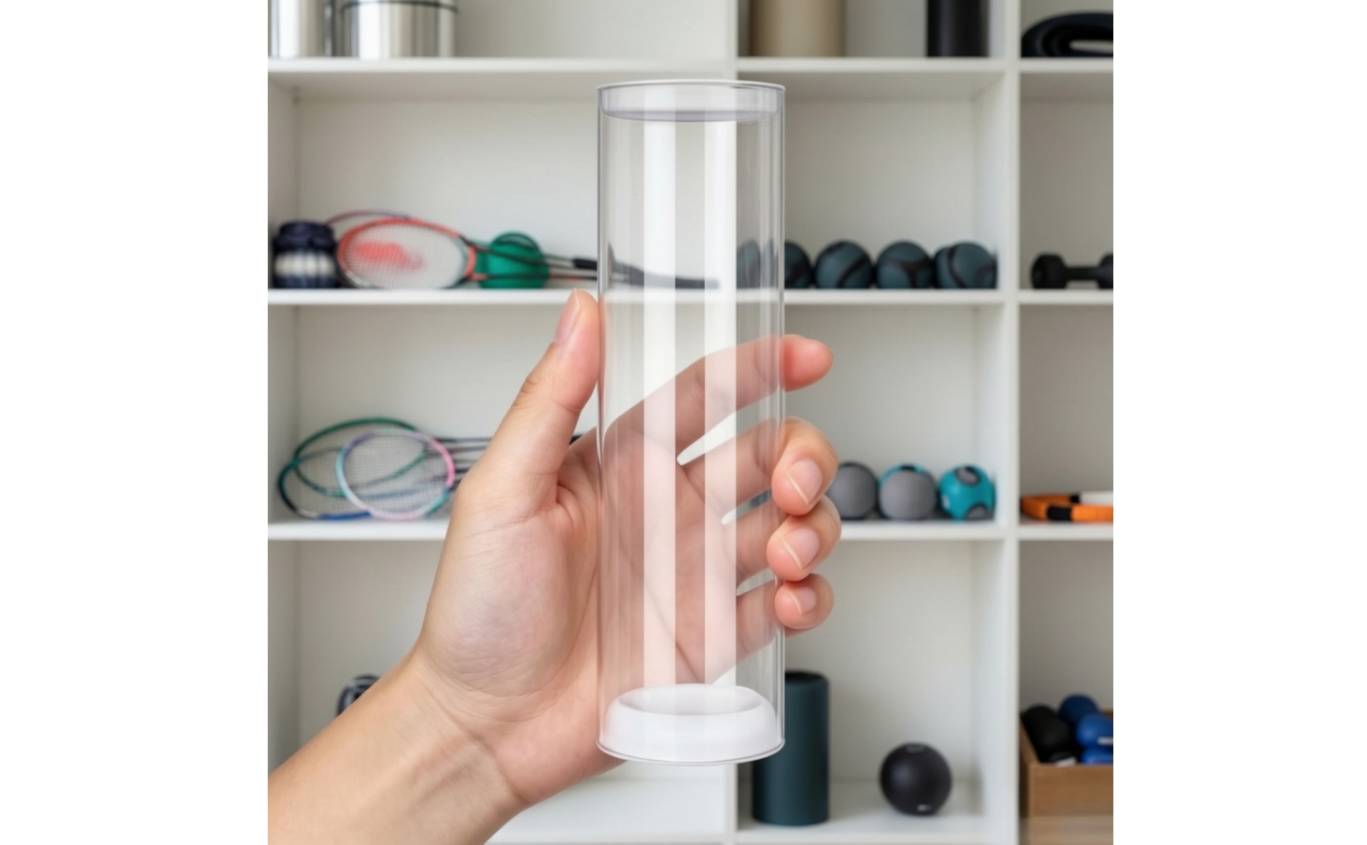 Shuttlecock Storage Tube Transparent Badminton Shuttlecock Case Clear