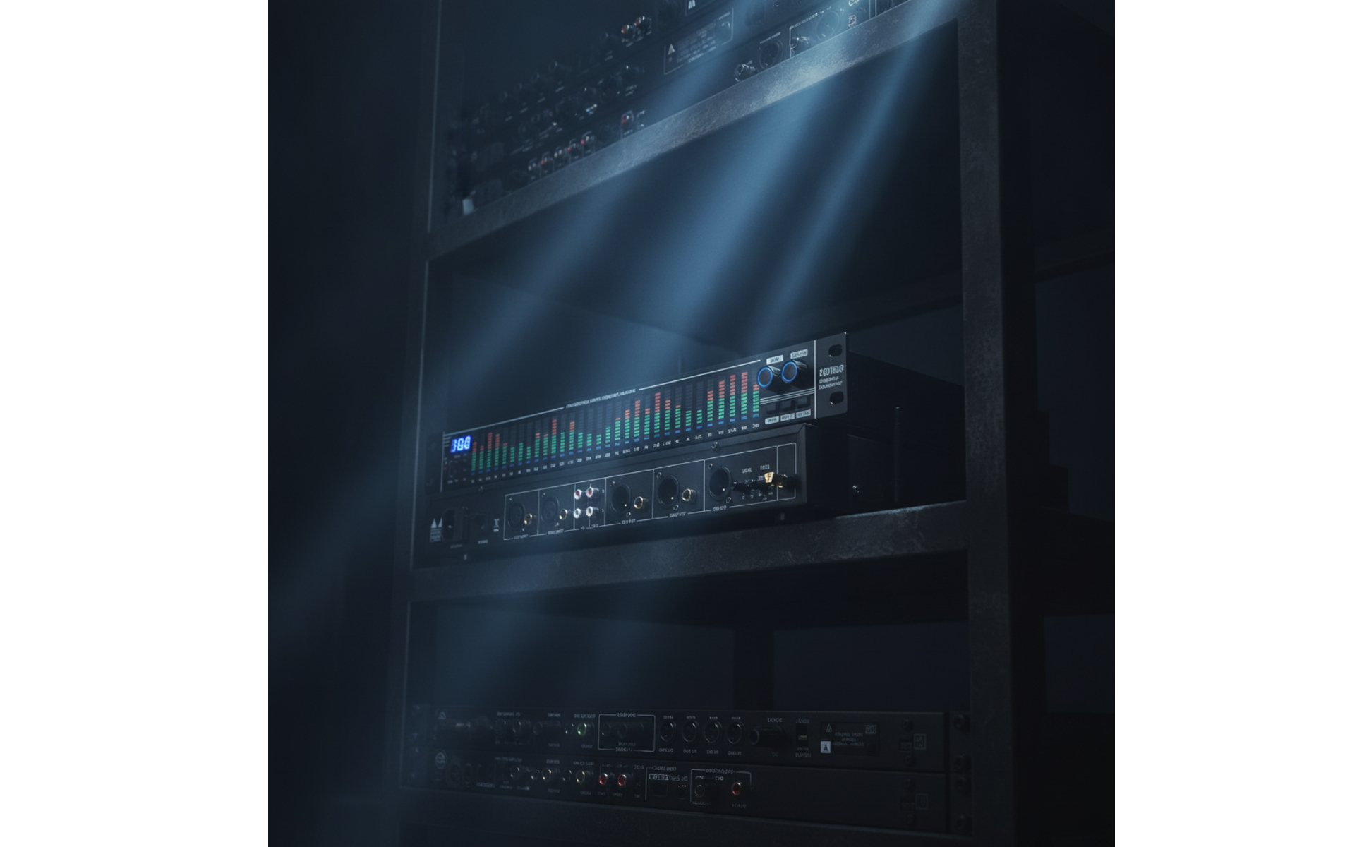 Égaliseur Numérique Rackable Égaliseur avec Sortie Caisson de Basses pour DJs