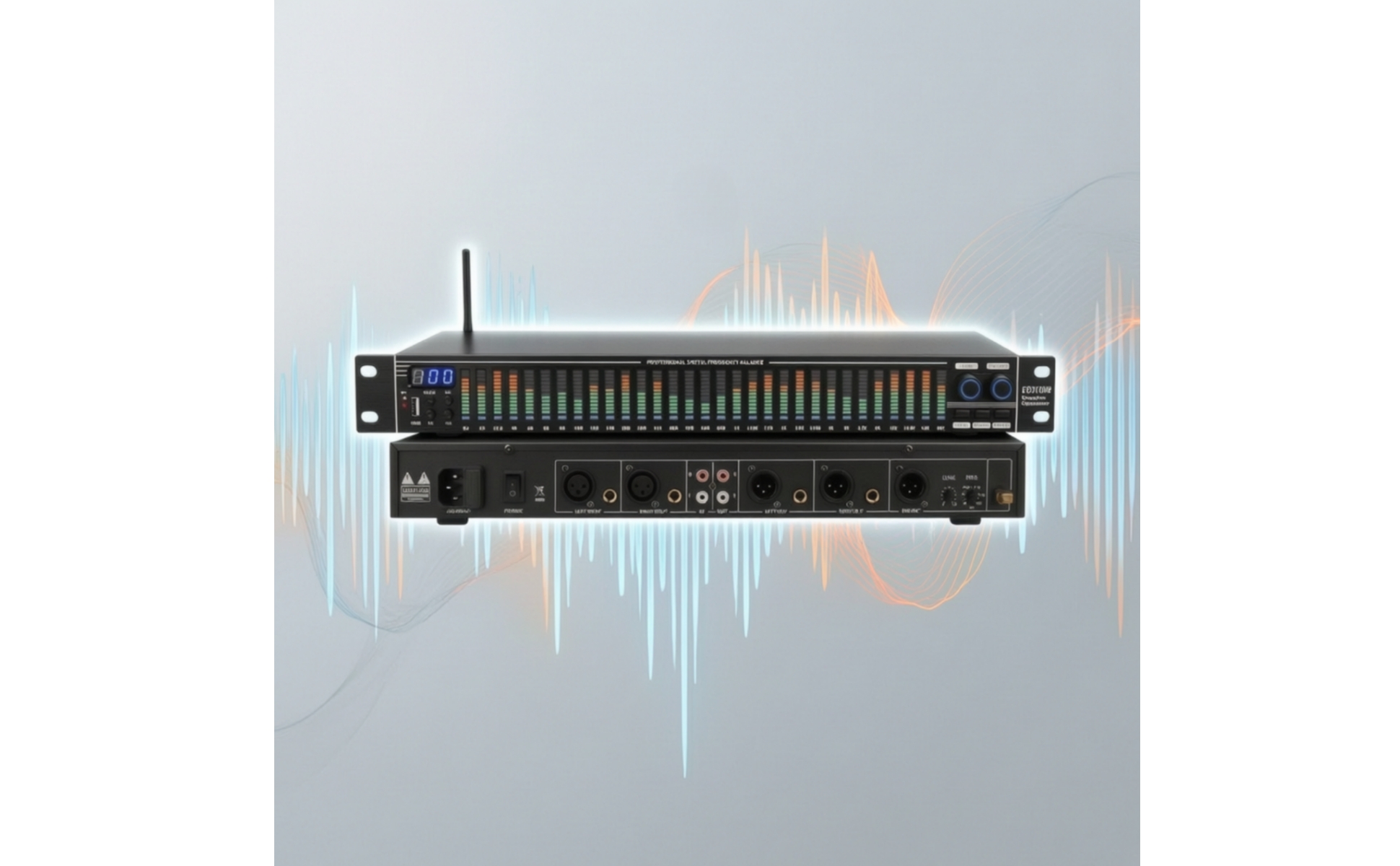 Égaliseur Numérique Rackable Égaliseur avec Sortie Caisson de Basses pour DJs