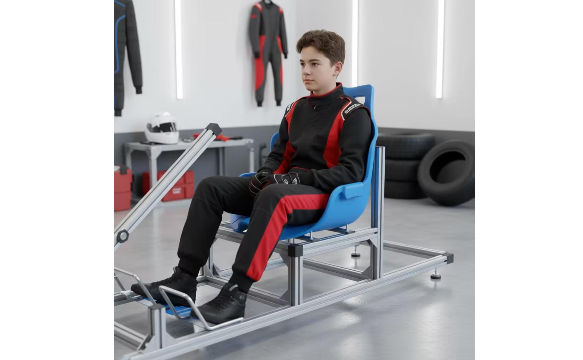 Drift Kart Seat Single-Piece Molded Plastic Seat Contoured for Balance Bikes