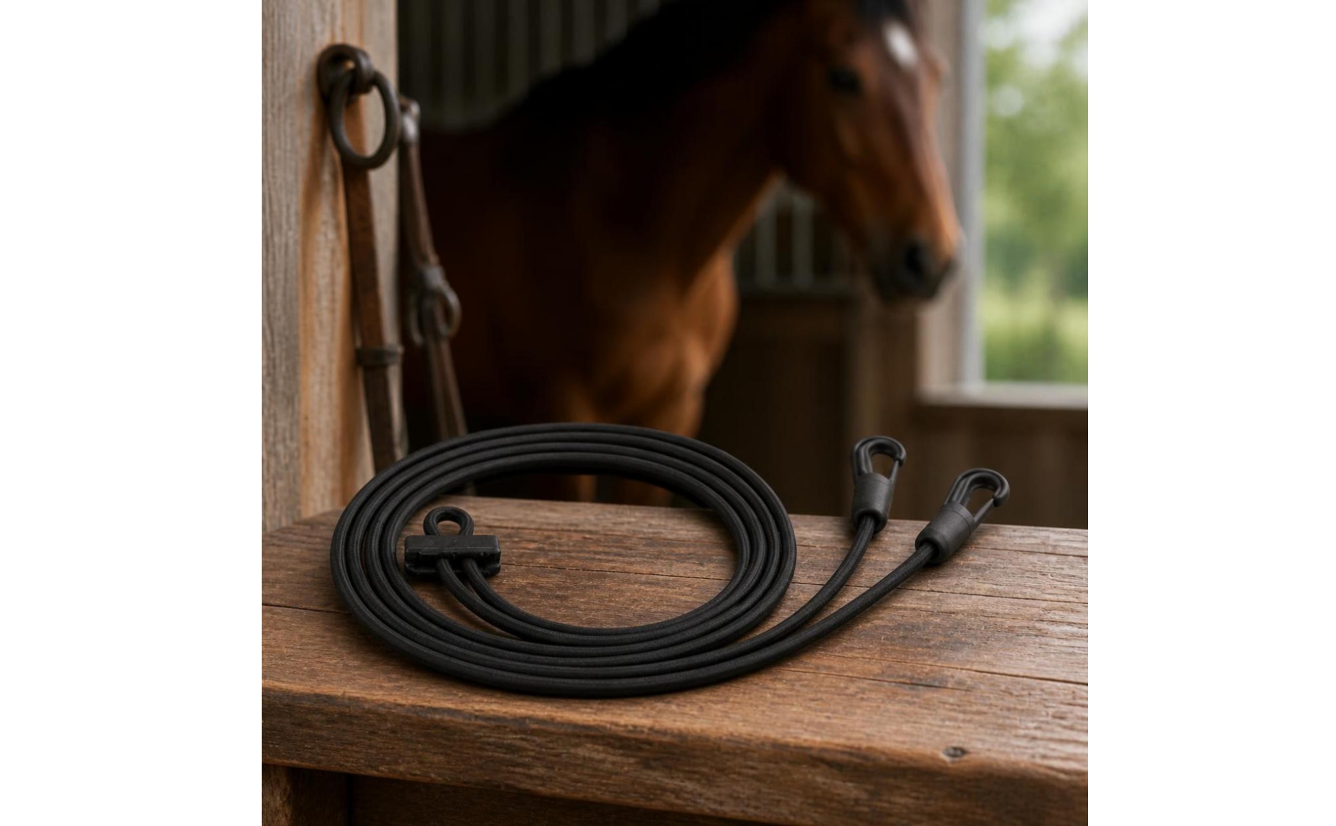 Elastischer Ausbinder mit Karabinerhaken elastisch elastischer Hilfszügel