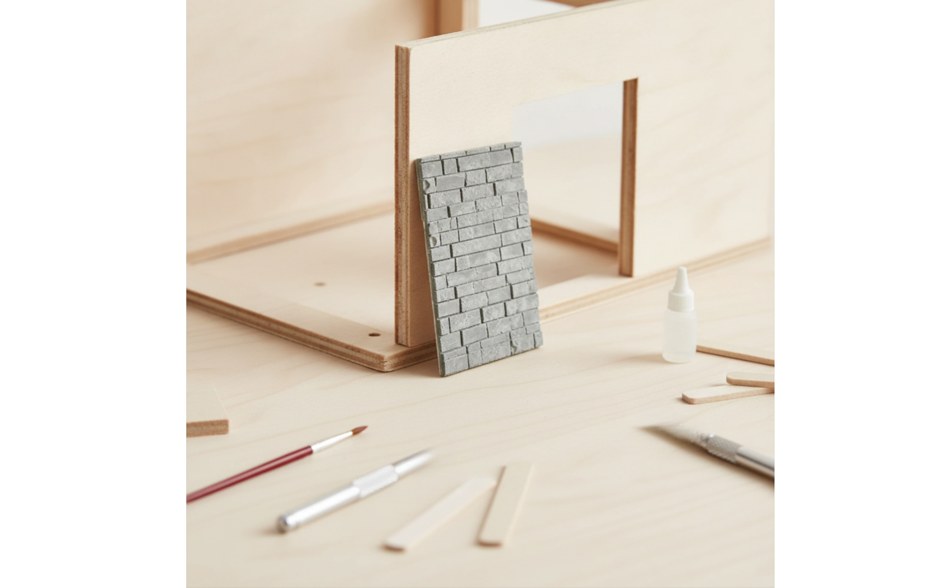 Miniature Brick Wall Textured Miniature Wall Panel Realistic for Hobbyists