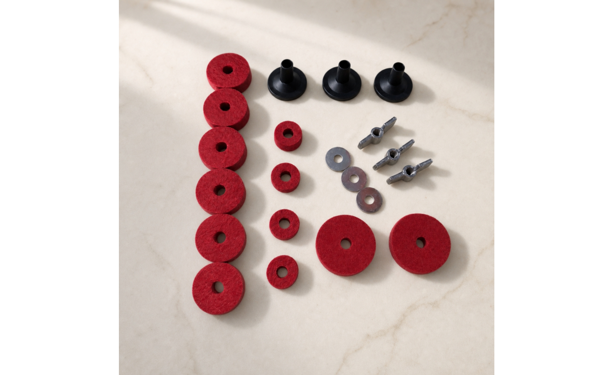 Cymbal Hardware Kit with Felts Universal Drum Accessory Kit Spare for Drummers