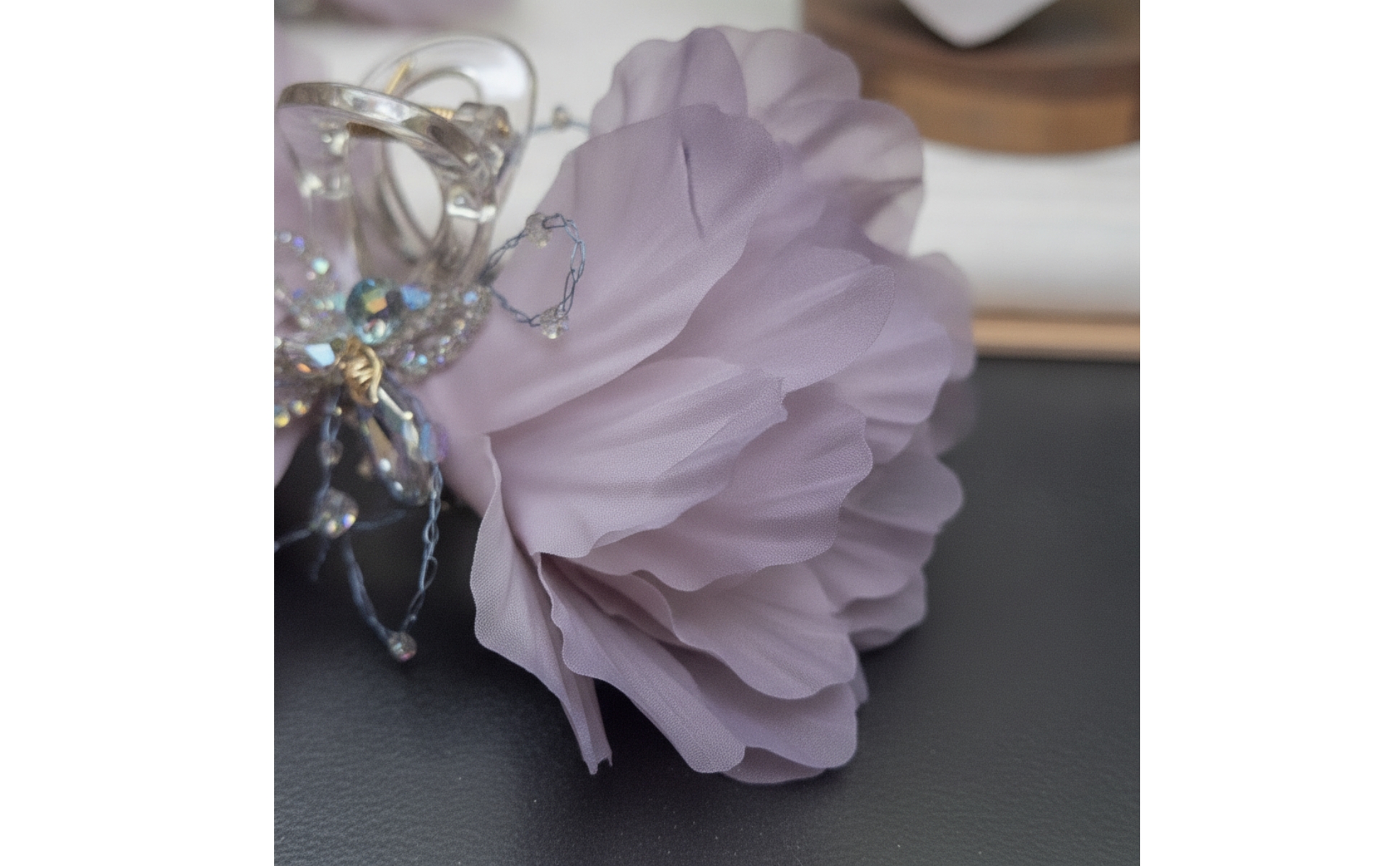 Butterfly Hair Claw Clip Beaded Butterfly Claw Clip with Beads Elegant for Women