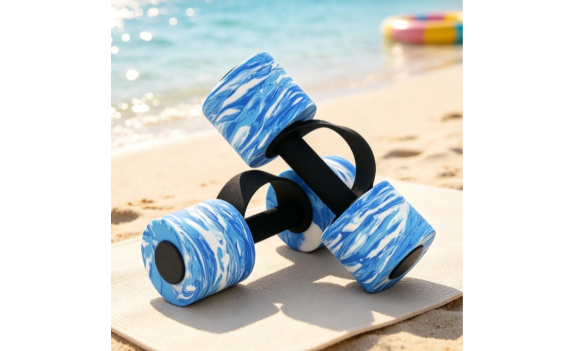 Water Dumbbell Waterproof Aquatic Dumbbell Floating for Aqua Aerobics, Swimmers