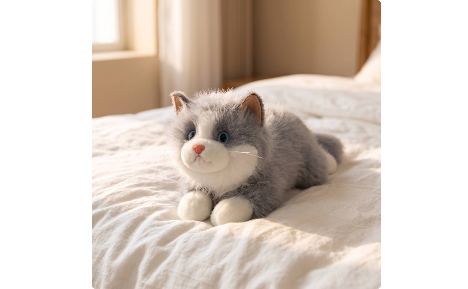 Stuffed Cat Fuzzy Stuffed Cat Soft for Sleepytime, Playroom, Kids