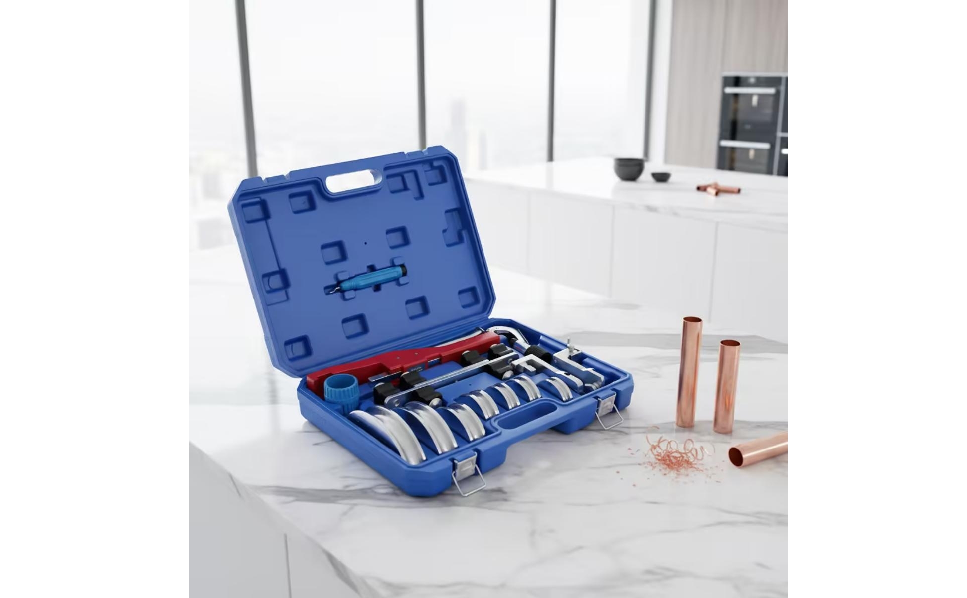 Ratchet Tube Bender 90-Degree Tube Bender Kit Interchangeable for Plumbers