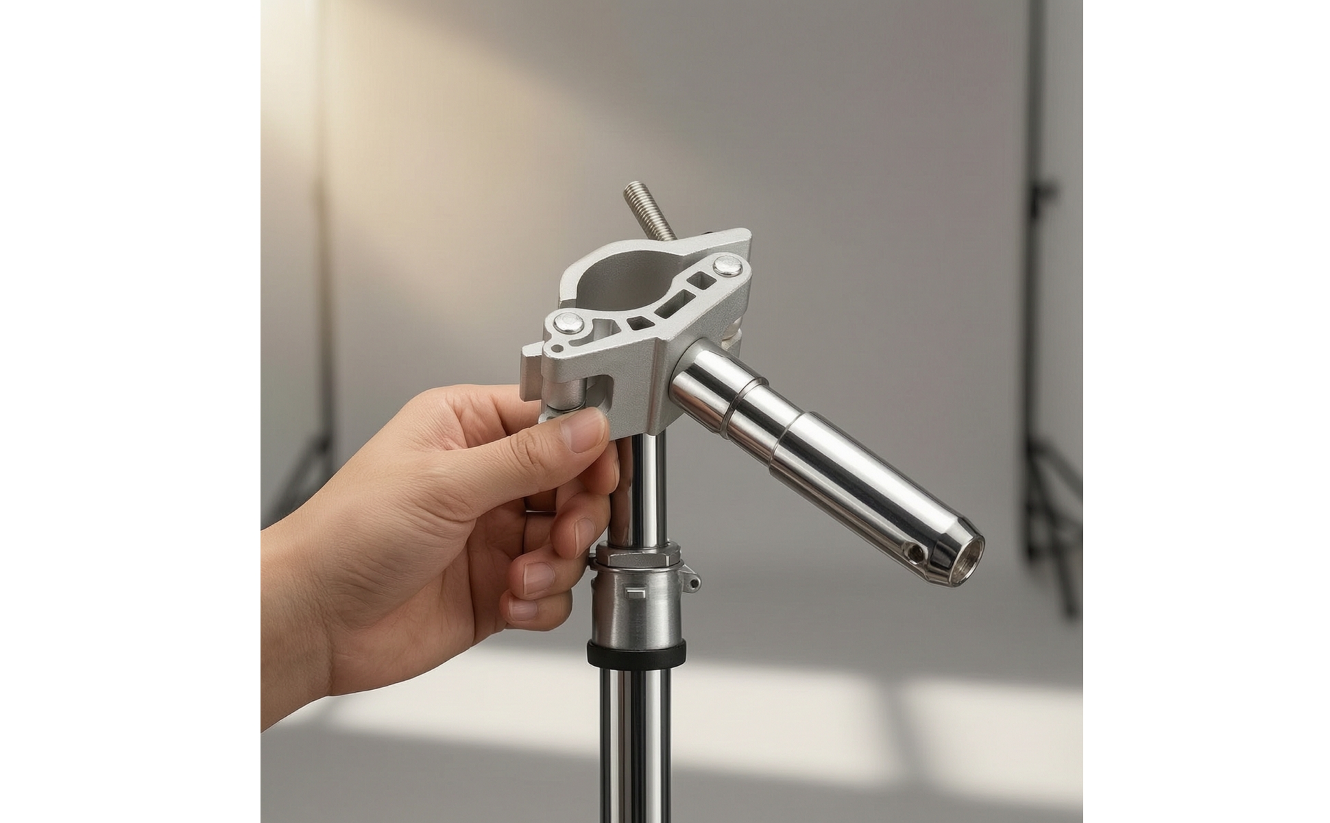 Metal Clamp with 28mm Connector Easy to Reposition Studio Tube Clamp Heavy Duty