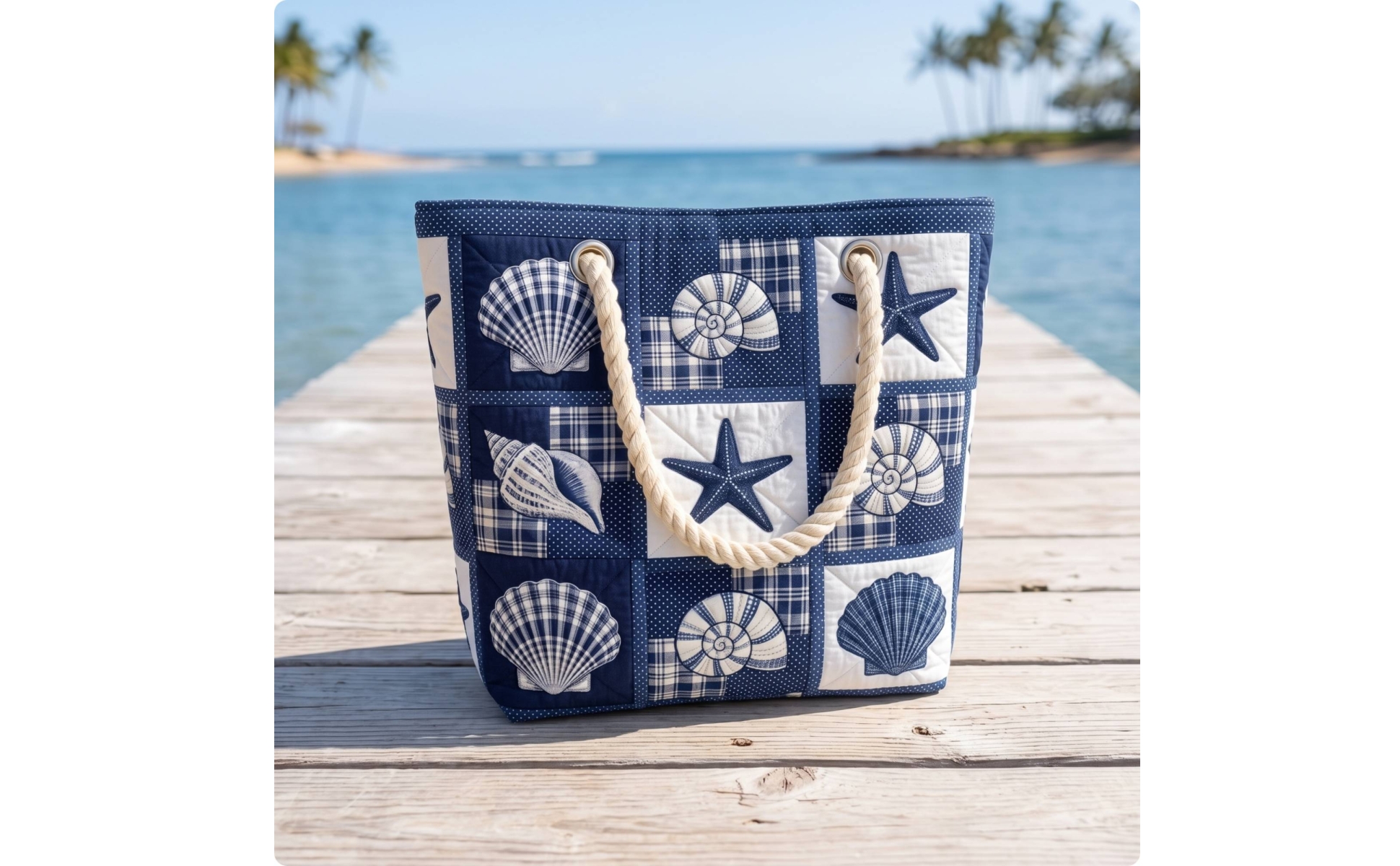 Tote Bag with Rope Handles Soft-Structured Quilted Tote Bag Large for Travel