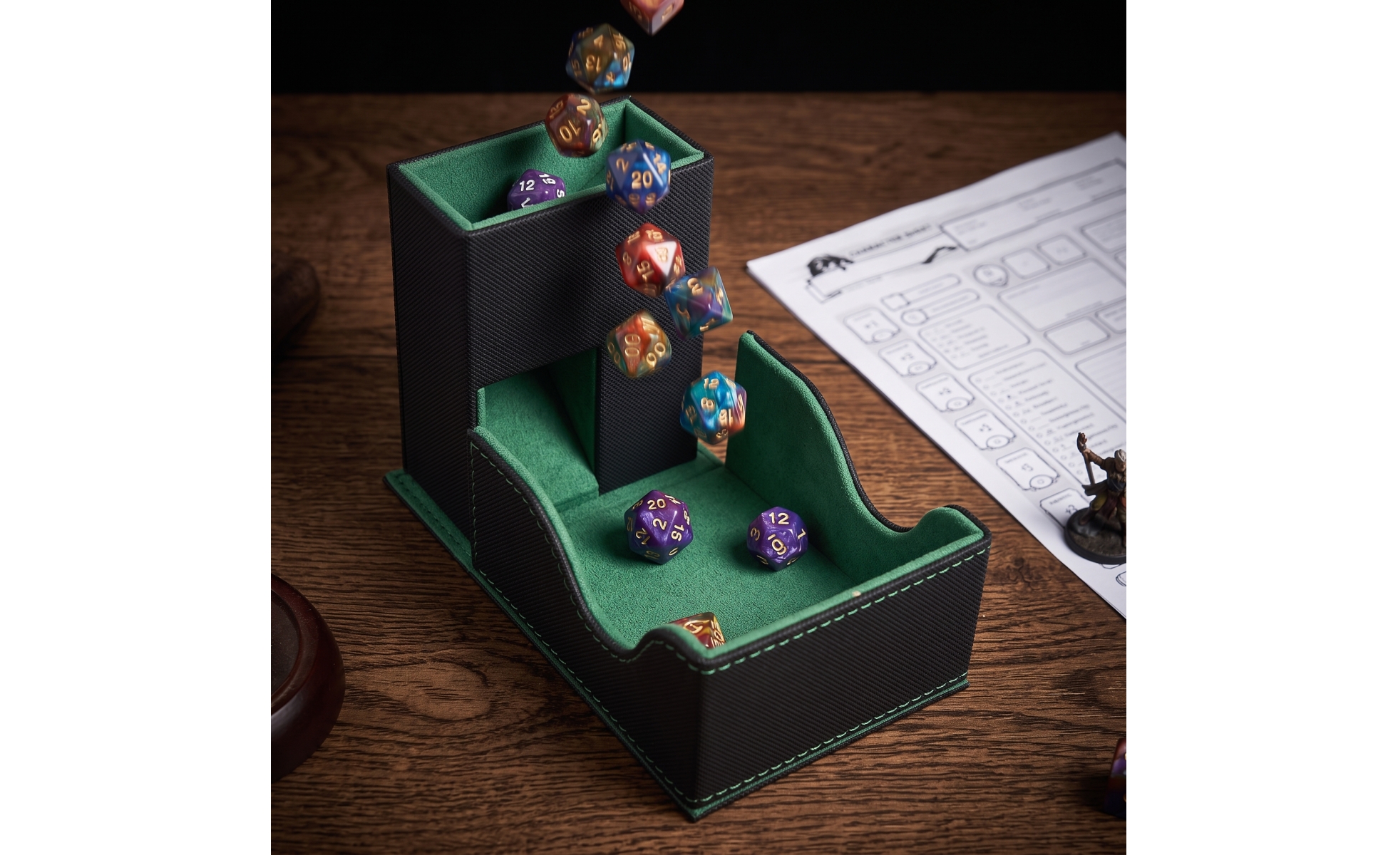 Dice Roller with Tray Portable Dice Roller and Tray Attractive