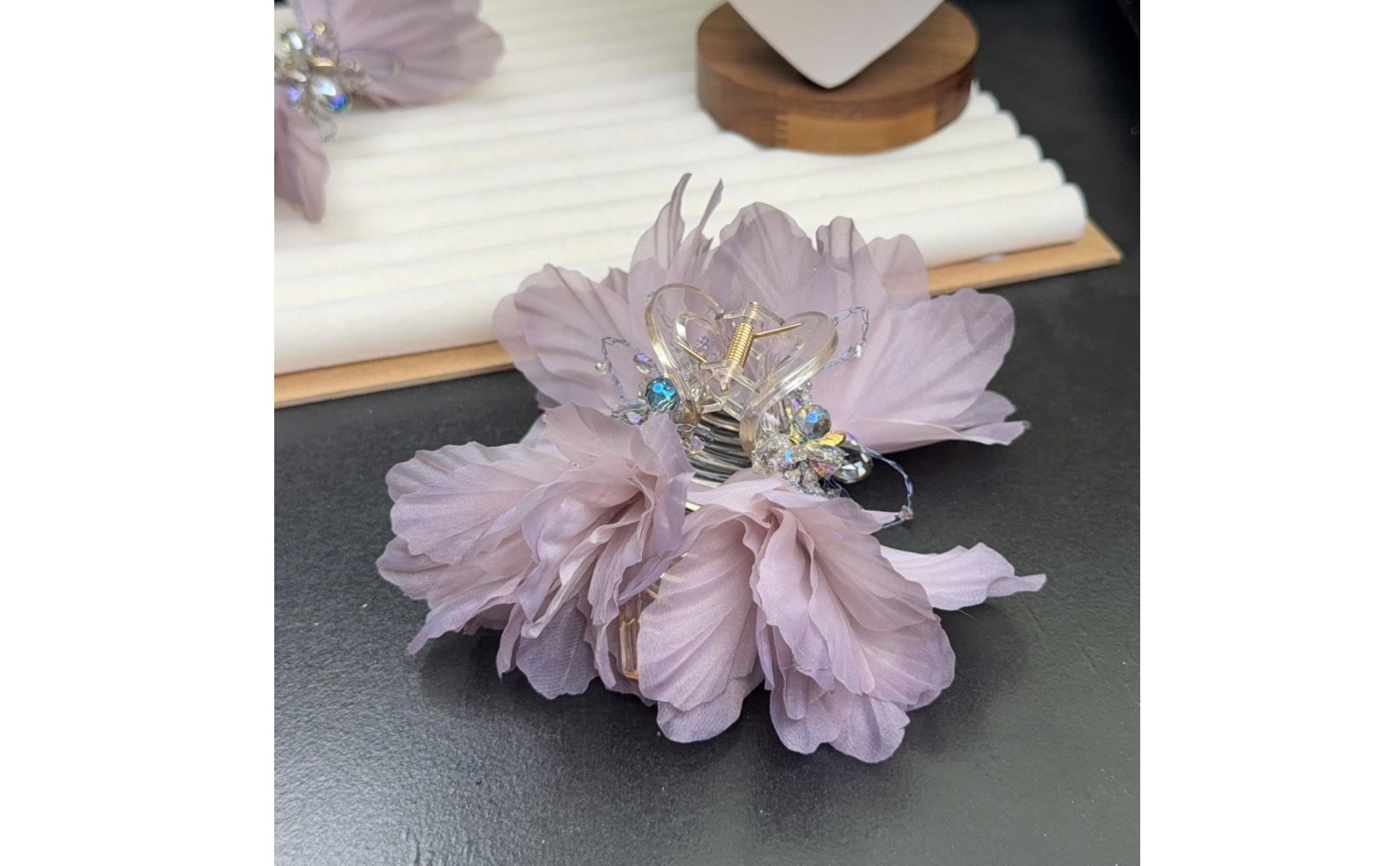Butterfly Hair Claw Clip Beaded Butterfly Claw Clip with Beads Elegant for Women