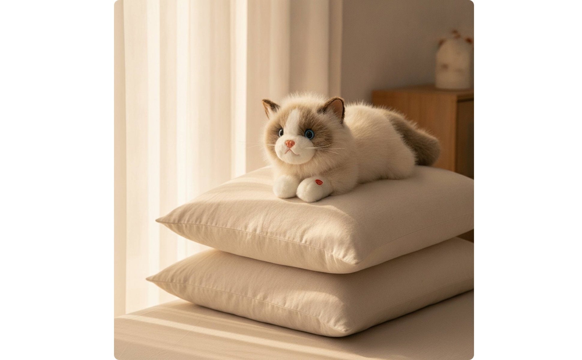 Stuffed Cat Fuzzy Stuffed Cat Soft for Sleepytime, Playroom, Kids