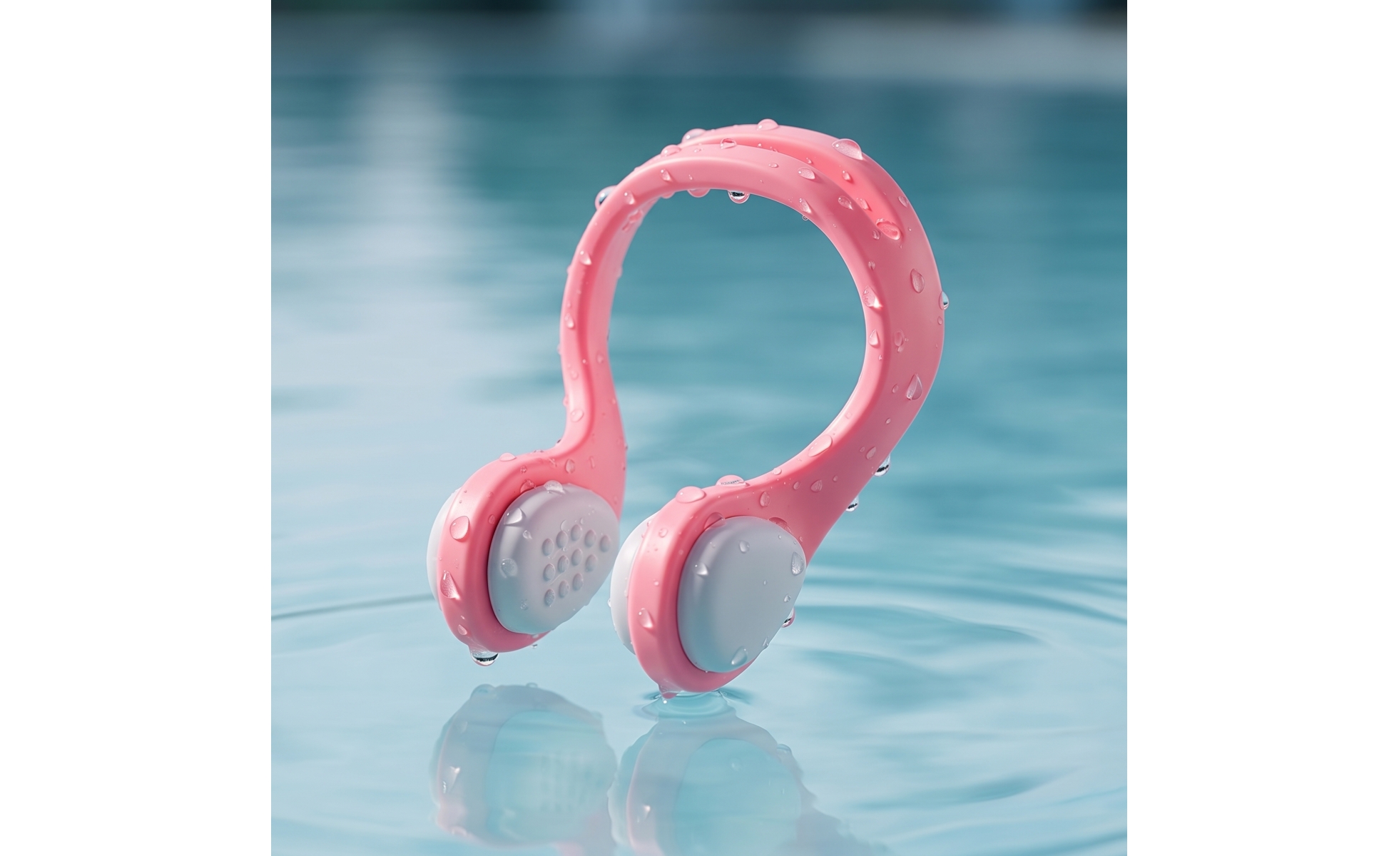 Schwimm-Nasenclip mit Halteband ergonomisch Schwimm-Nasenclip rutschfest
