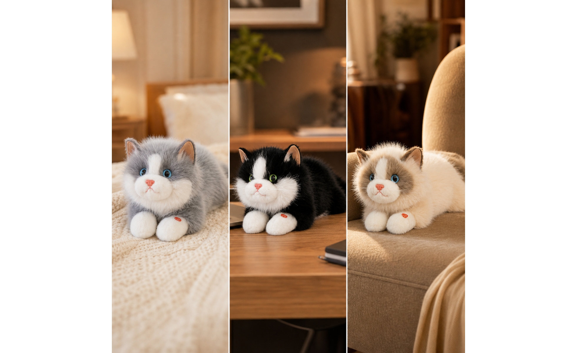 Stuffed Cat Fuzzy Stuffed Cat Soft for Sleepytime, Playroom, Kids