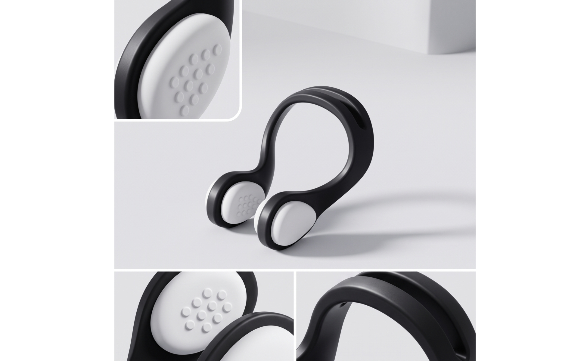 Schwimm-Nasenclip mit Halteband ergonomisch Schwimm-Nasenclip rutschfest