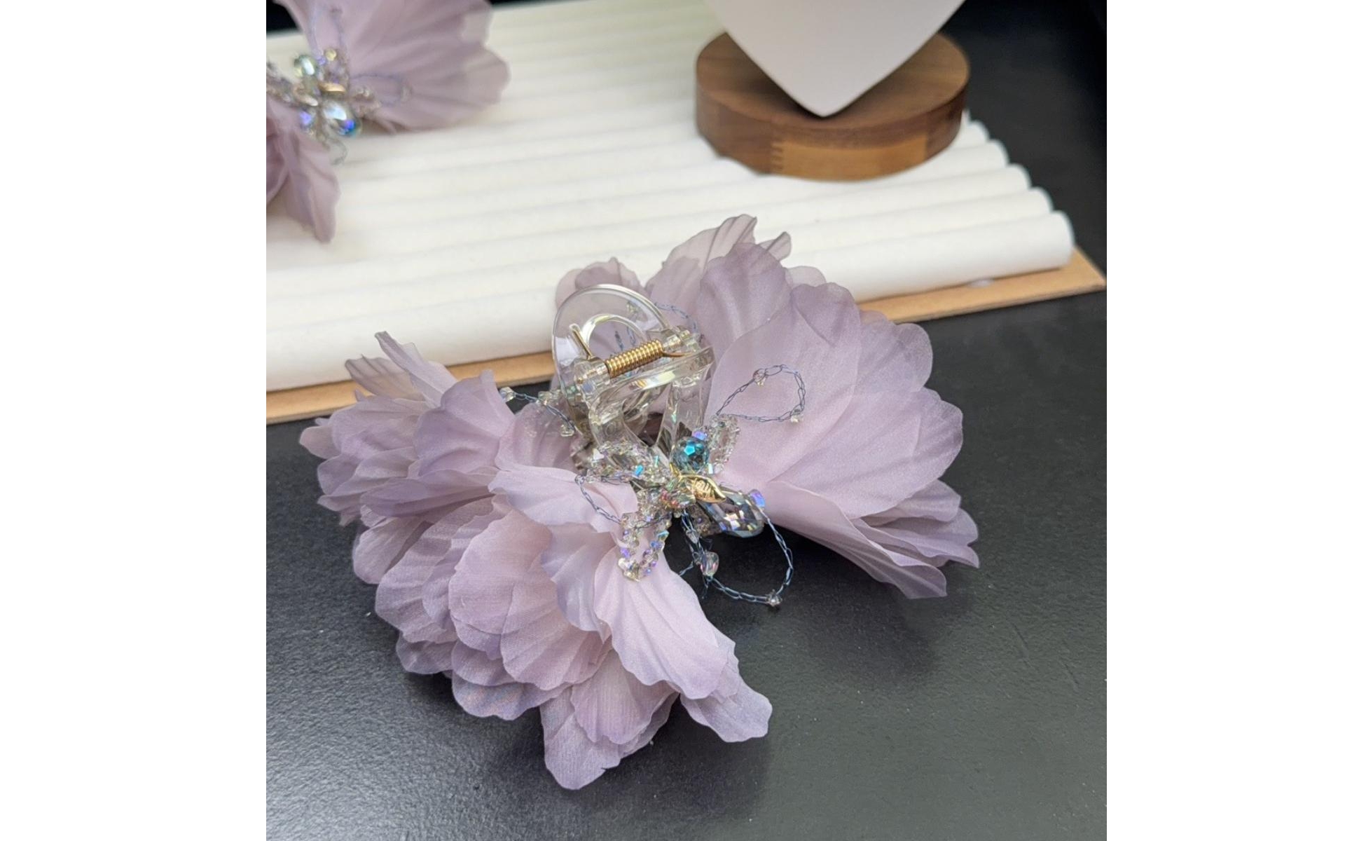 Butterfly Hair Claw Clip Beaded Butterfly Claw Clip with Beads Elegant for Women