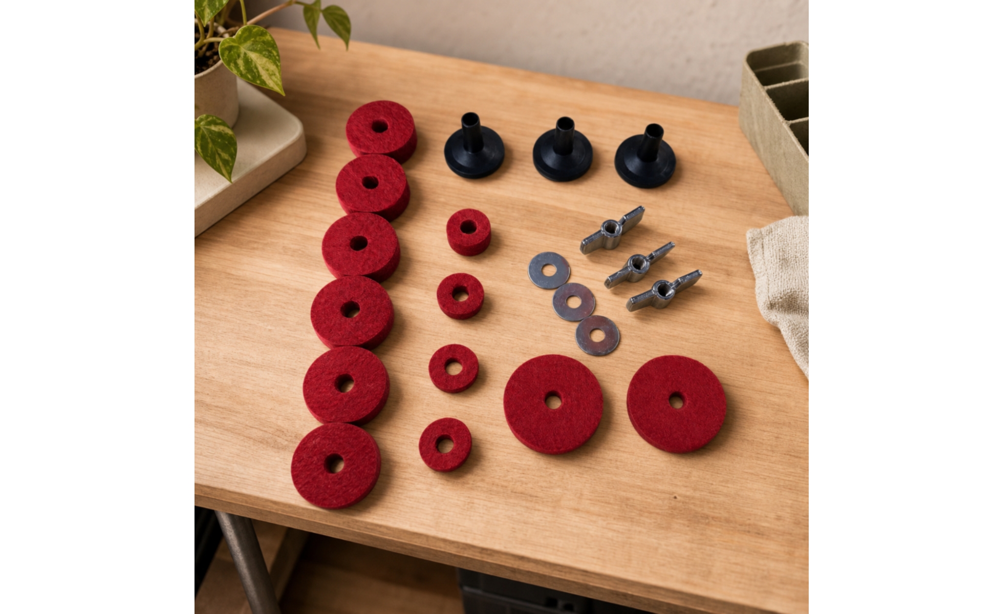 Cymbal Hardware Kit with Felts Universal Drum Accessory Kit Spare for Drummers