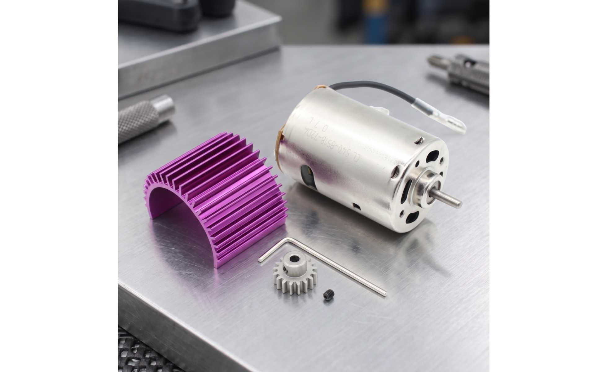Brushed Motor with Heat Sink Finned RC Car Motor Bundle Reliable for Hobbyists