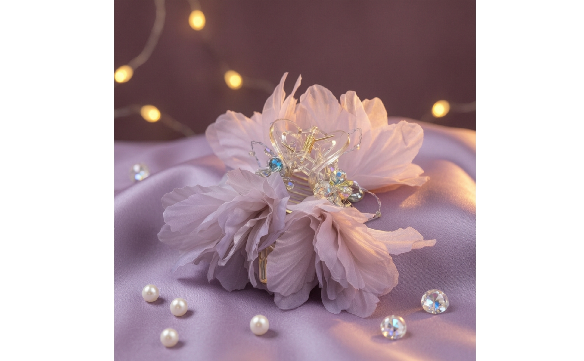 Butterfly Hair Claw Clip Beaded Butterfly Claw Clip with Beads Elegant for Women