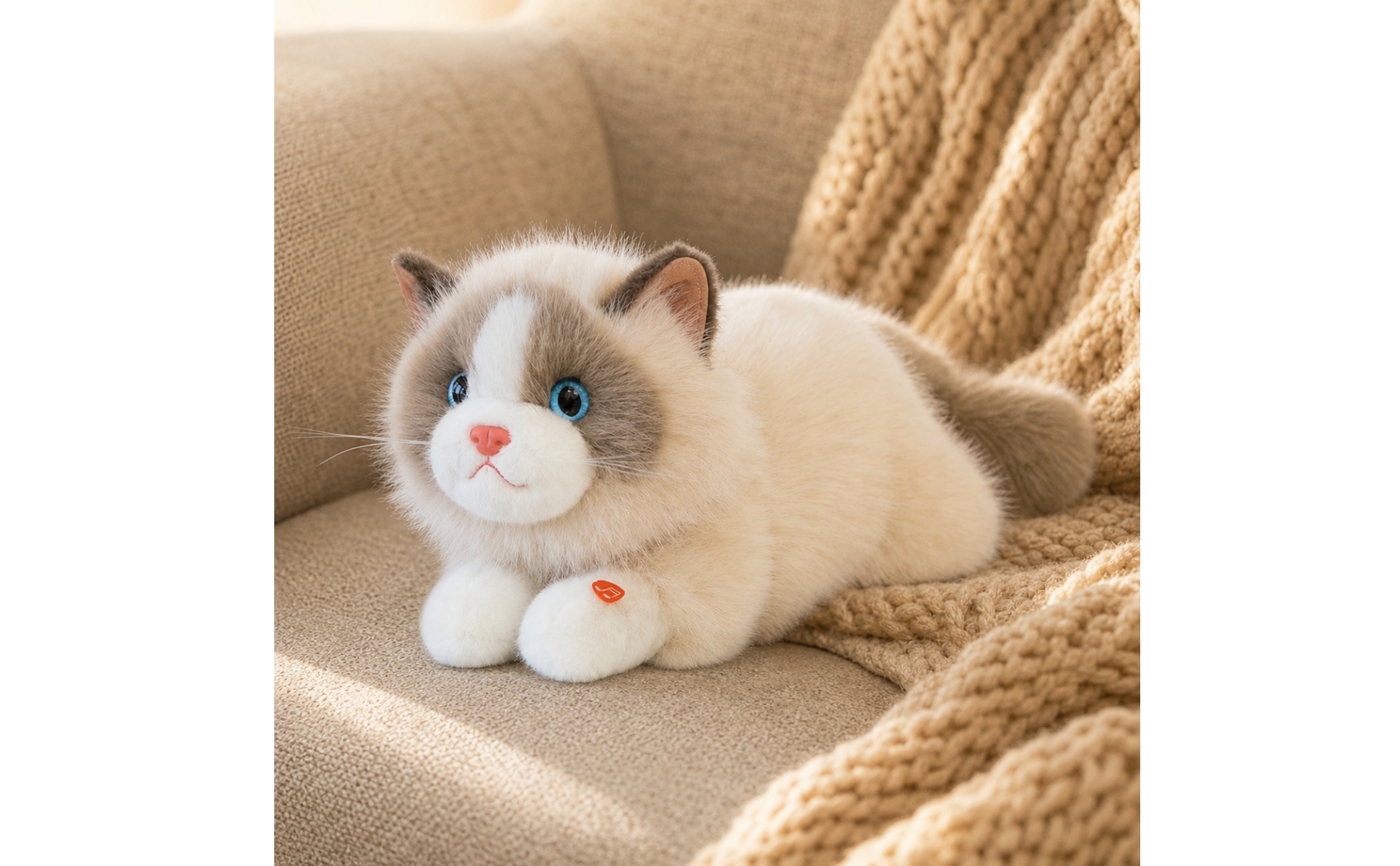 Stuffed Cat Fuzzy Stuffed Cat Soft for Sleepytime, Playroom, Kids