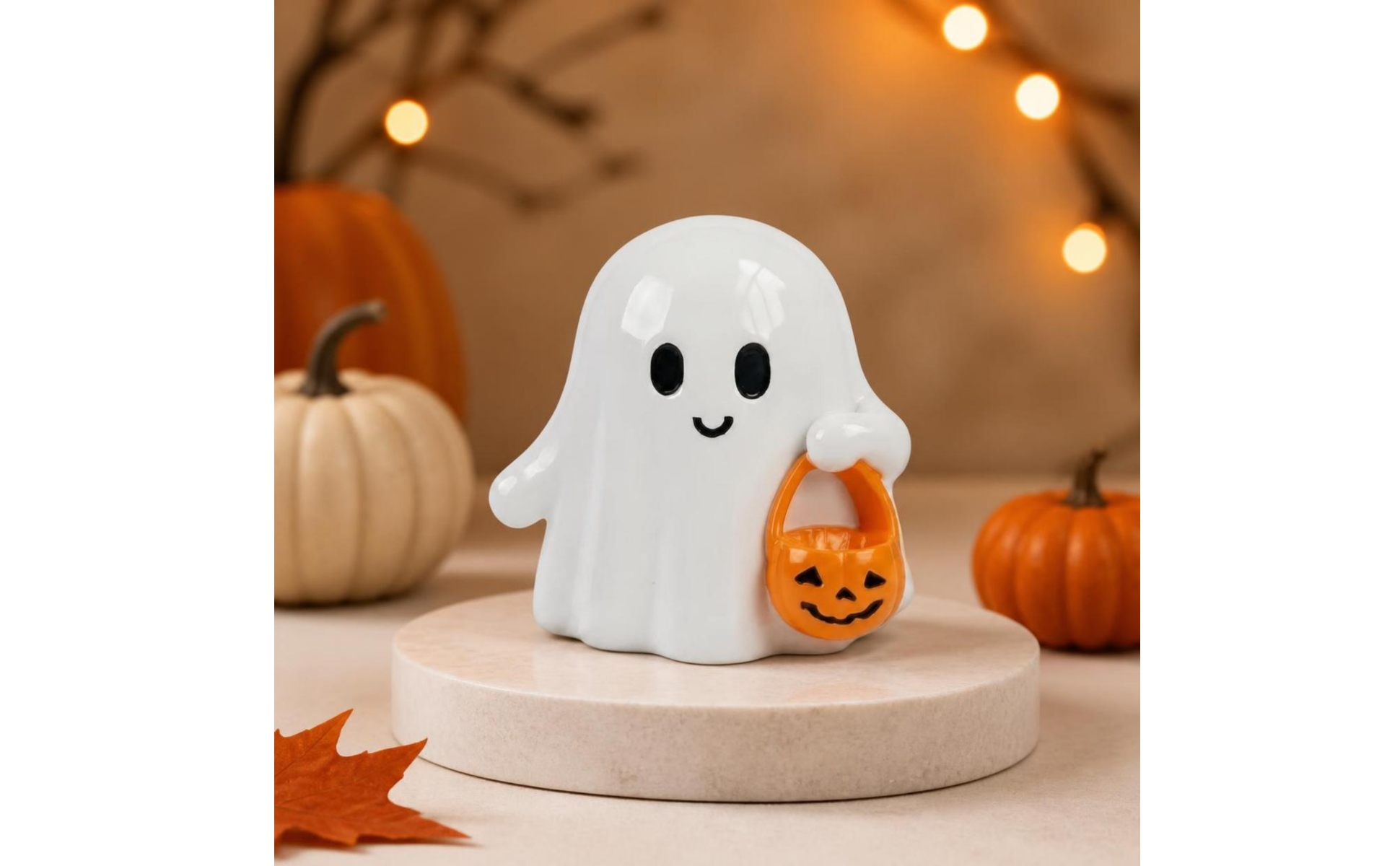 Ghost Figurine Halloween Resin Ghost Cute for Desk Display, Minimalists