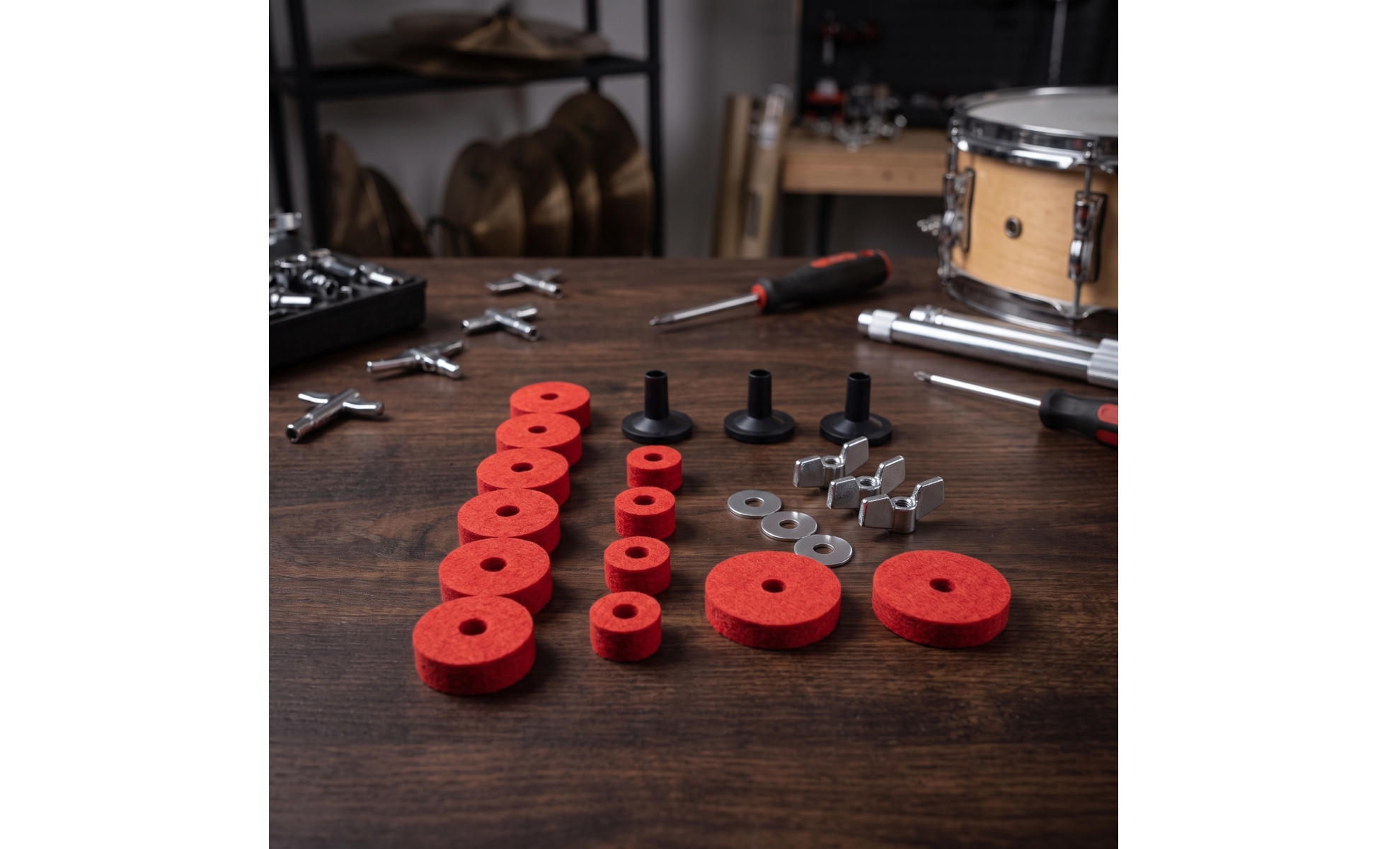 Cymbal Hardware Kit with Felts Universal Drum Accessory Kit Spare for Drummers