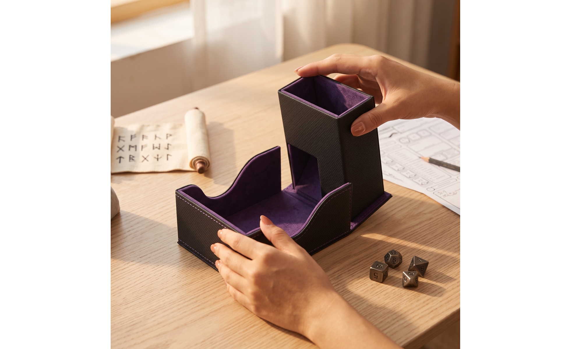 Dice Roller with Tray Portable Dice Roller and Tray Attractive