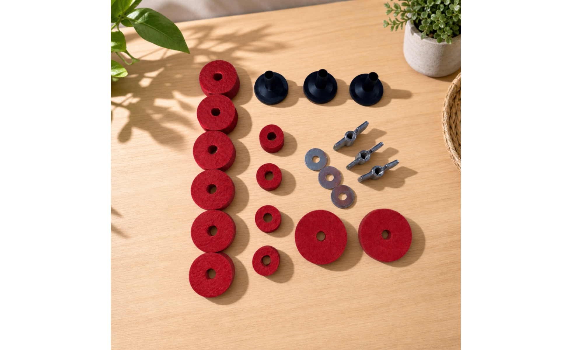 Cymbal Hardware Kit with Felts Universal Drum Accessory Kit Spare for Drummers