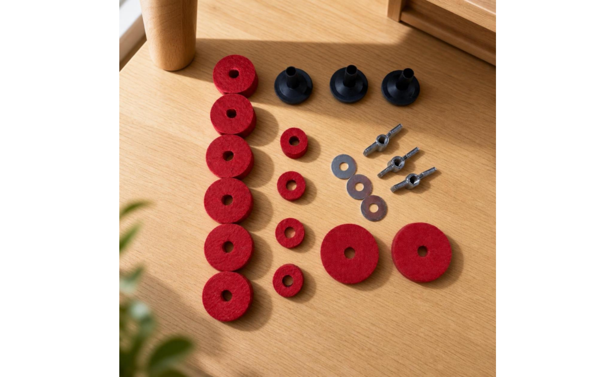 Cymbal Hardware Kit with Felts Universal Drum Accessory Kit Spare for Drummers