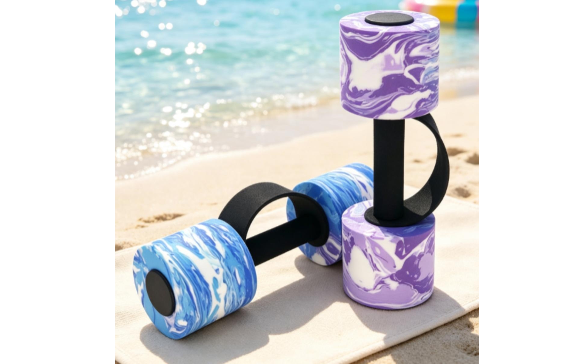 Water Dumbbell Waterproof Aquatic Dumbbell Floating for Aqua Aerobics, Swimmers