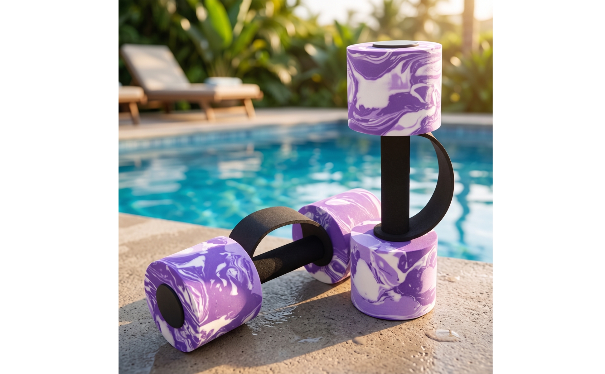 Water Dumbbell Waterproof Aquatic Dumbbell Floating for Aqua Aerobics, Swimmers