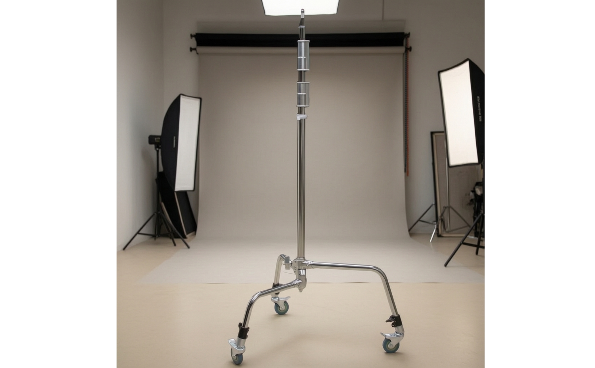 3 Pieces C-Stand Caster Wheel Locking Light Stand Caster Swivel for Photo Studio