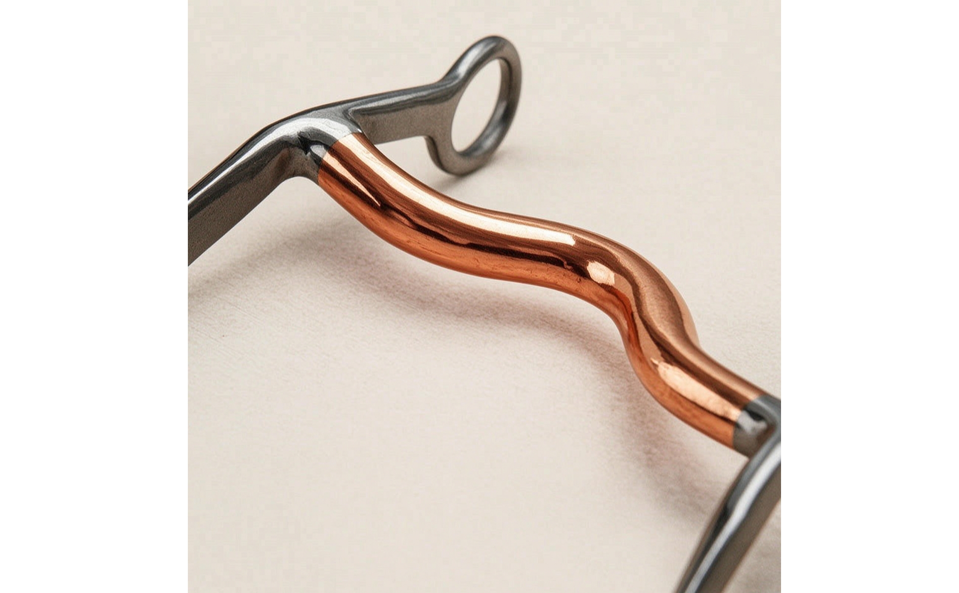 Curb with Copper Mouthpiece Stainless Steel Low Port Curb Rust-Resistant
