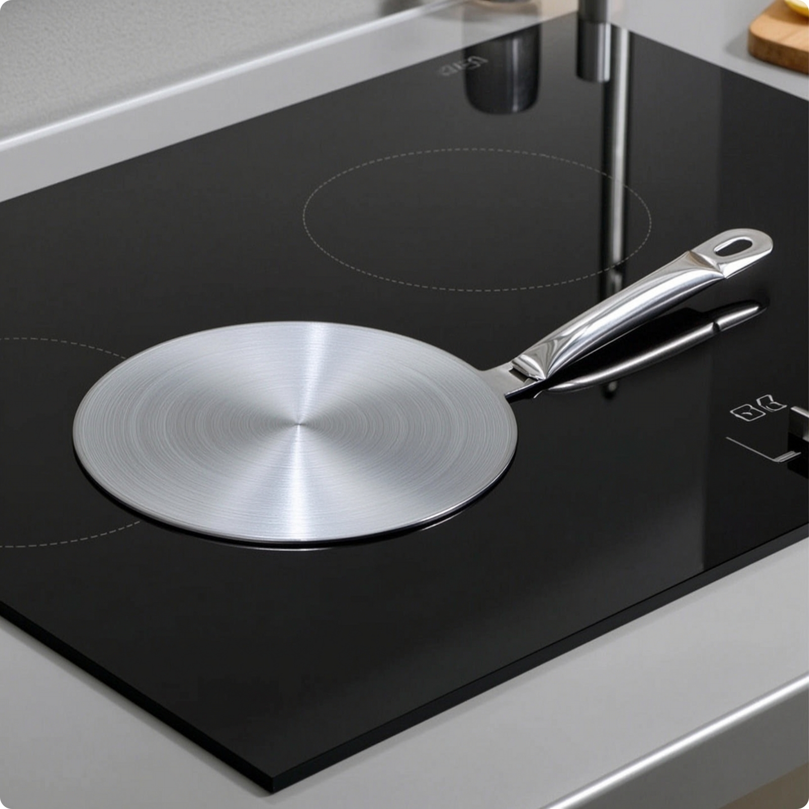 Induction Converter Plate Even Heating Adapter with Handle Long-Lasting