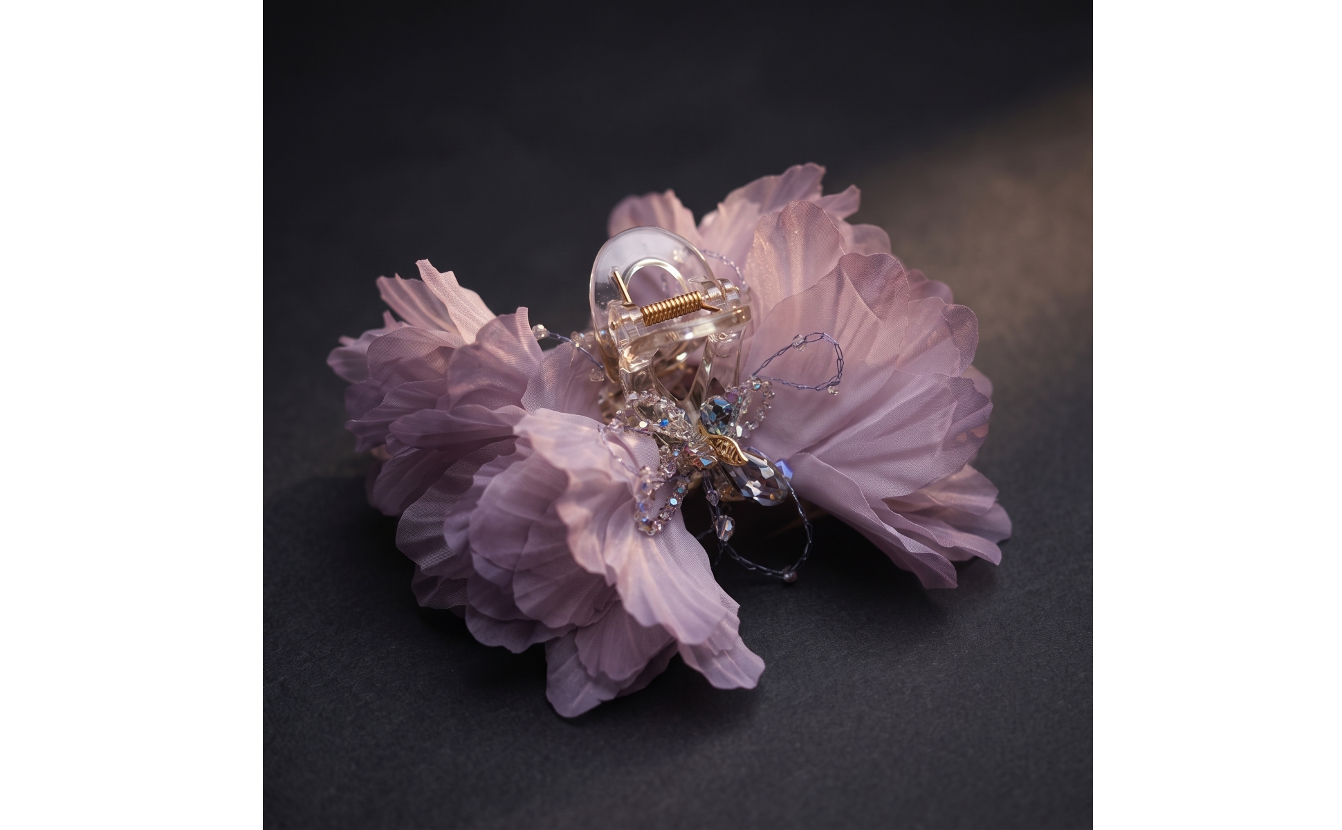 Butterfly Hair Claw Clip Beaded Butterfly Claw Clip with Beads Elegant for Women