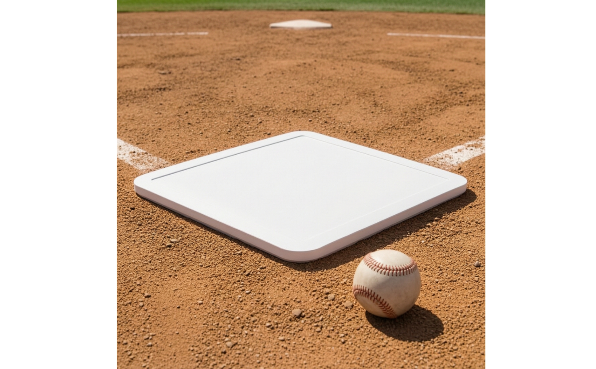 Baseball Base Low-Rise Rubber Base Flat for Backyard, Players, Coaches