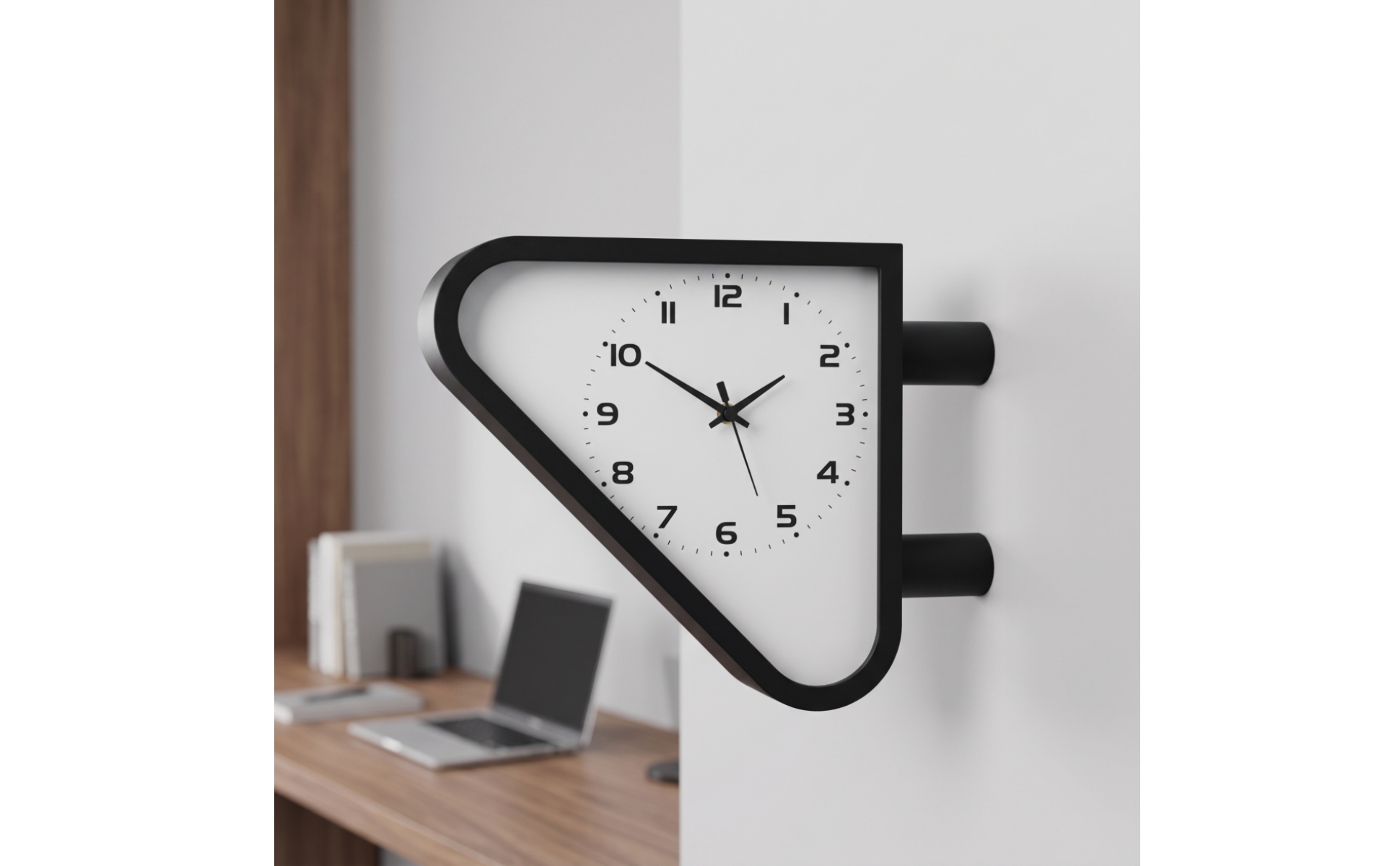 Double-Sided Wall Clock Retro Double-Faced Wall Clock Geometric for Entryway