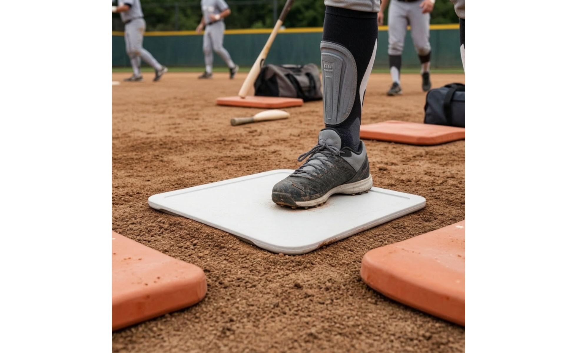 Baseball Base Low-Rise Rubber Base Flat for Backyard, Players, Coaches