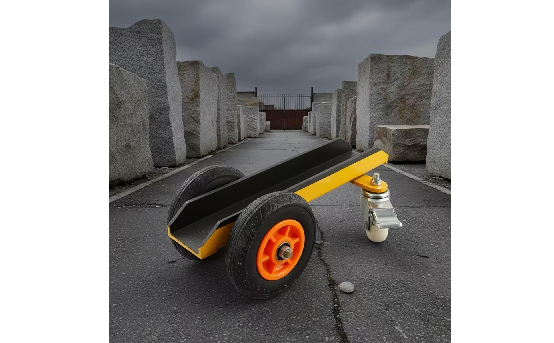 Slab Dolly Heavy-Duty Panel Mover Swivel for Construction Sites, Stone Masons