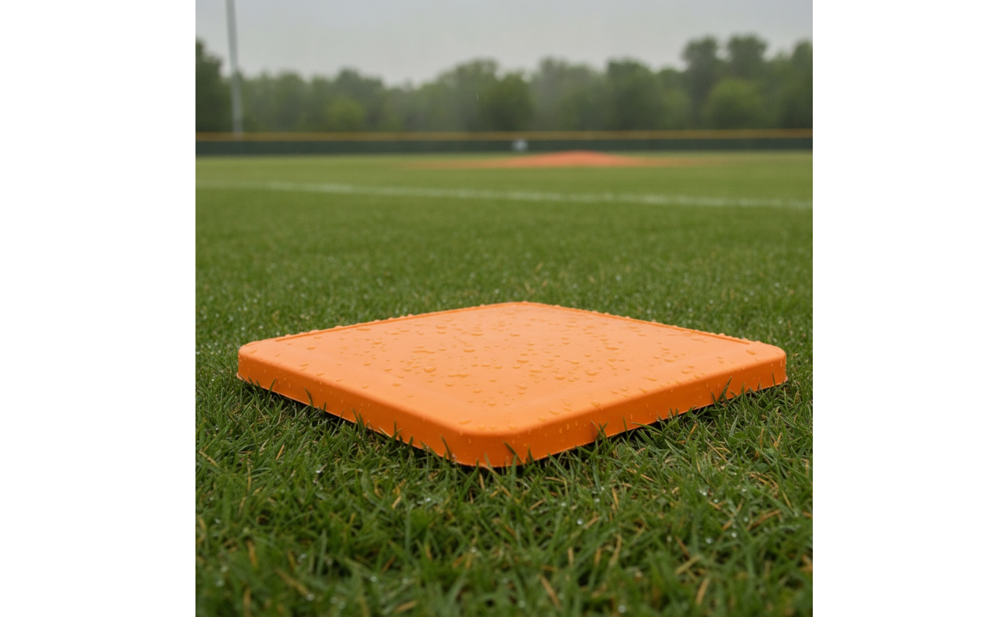 Baseball Base Low-Rise Rubber Base Flat for Backyard, Players, Coaches
